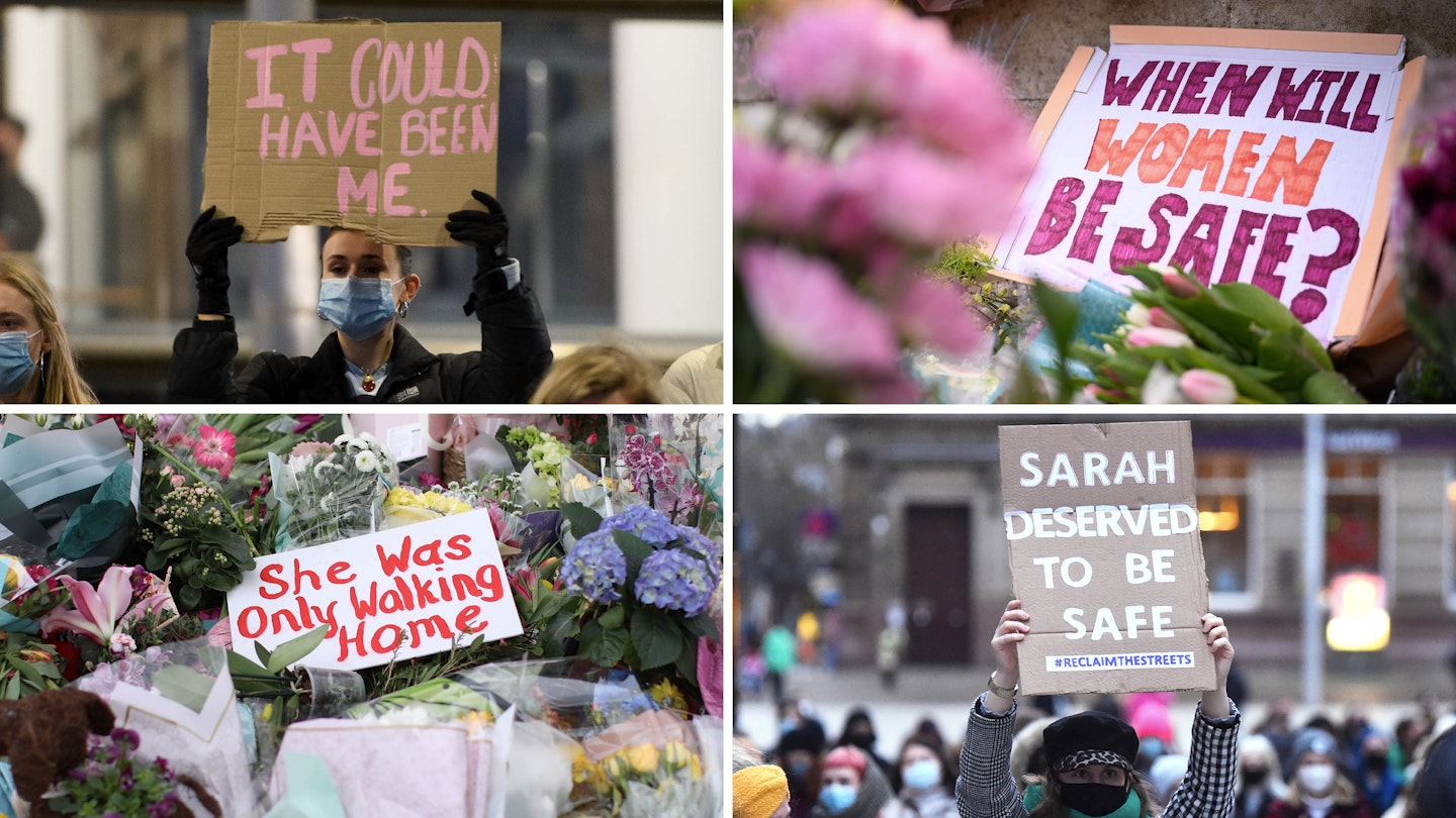 Sarah Everard Vigil Signs