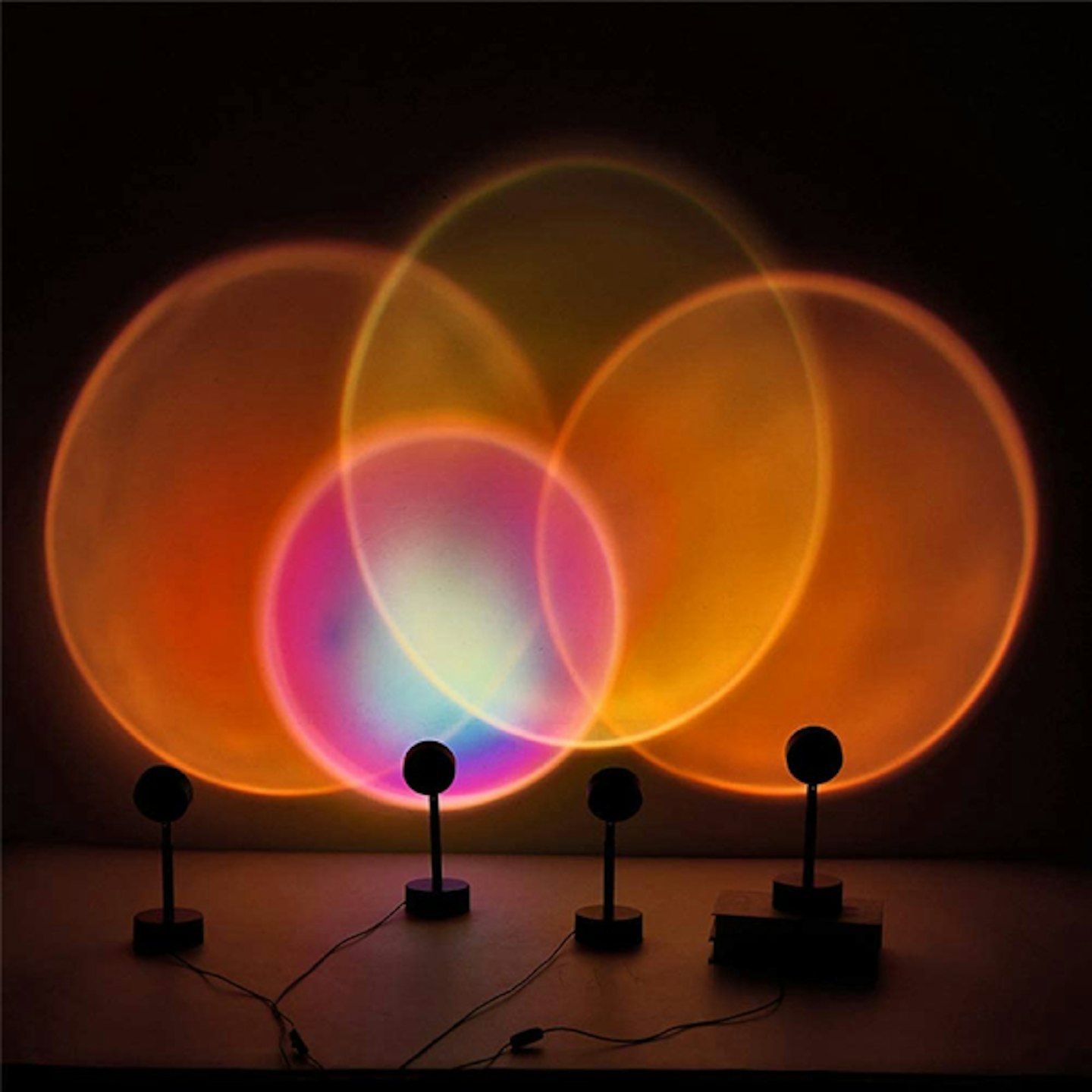 Mydethun Sunset Lamp Projection 180 Degree Rotation Rainbow Projector Lamp
