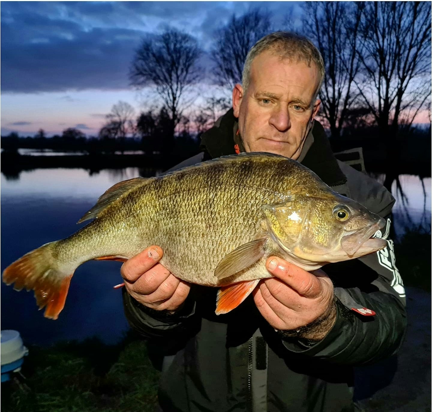 Philip Stokes and his 4lb 13oz perch