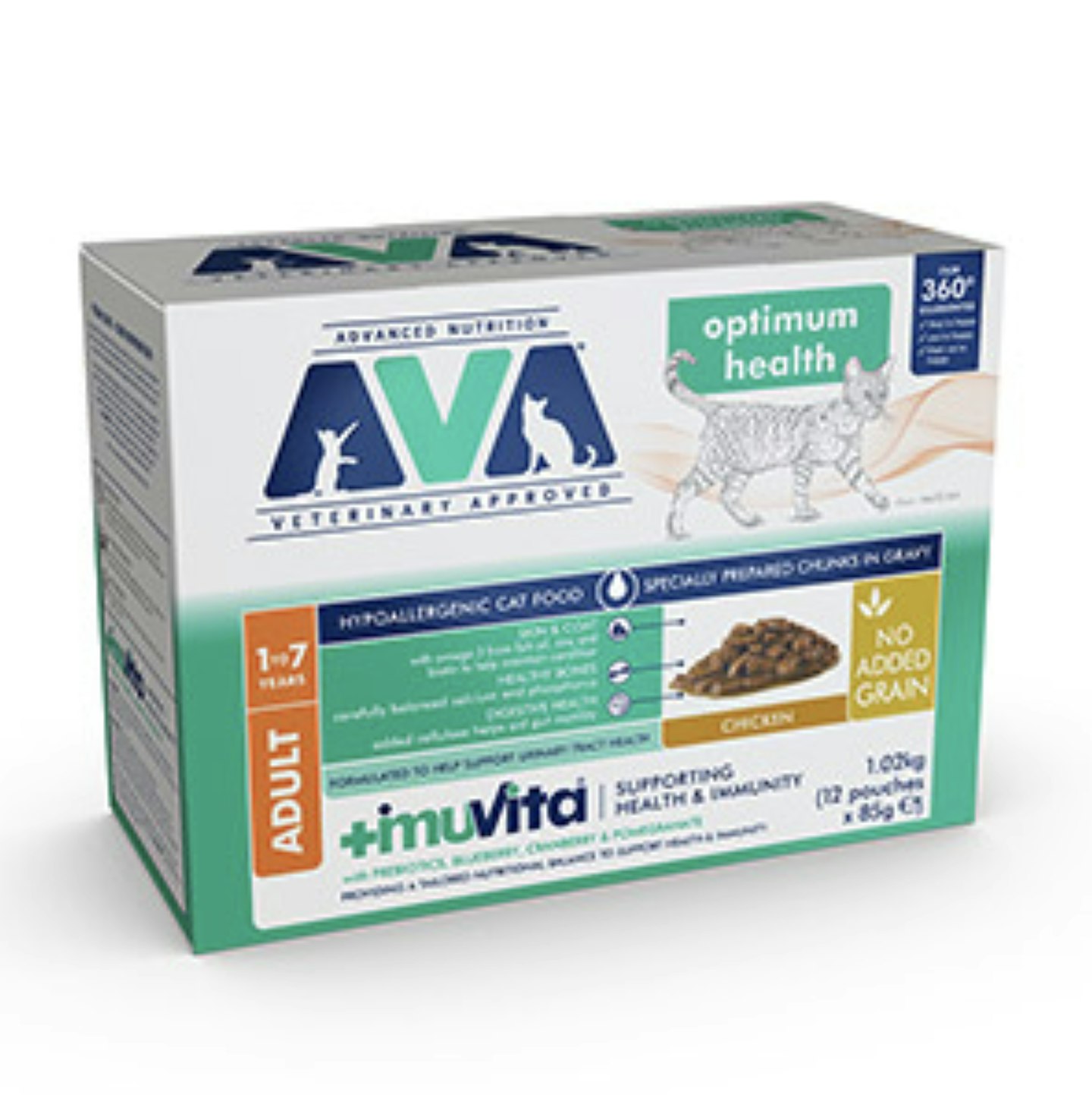AVA Veterinary Approved Optimum Health 1-7 Years Wet Adult Cat Food Chicken