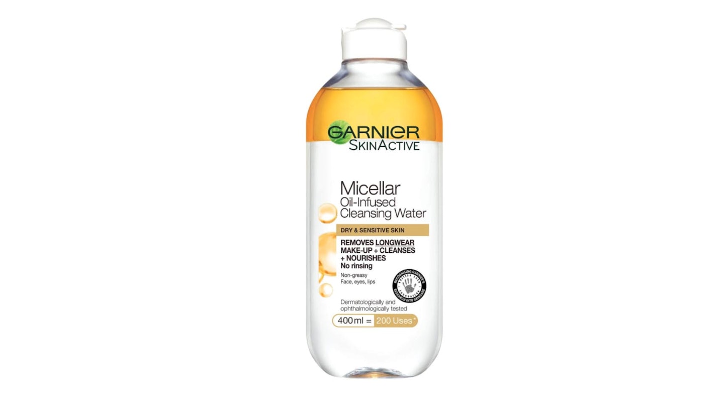 Rochelle Humes' make-up cleanser Garnier Micellar Water Oil Infused Facial Cleanser and Makeup Remover