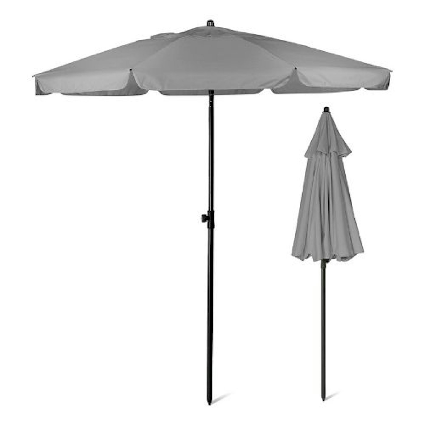 SUNMER 2M Grey Beach Umbrella