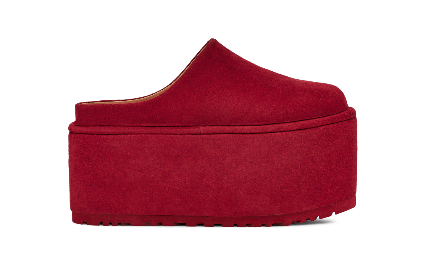 Ugg x Molly Goddard, Deep Red Platforms, £320