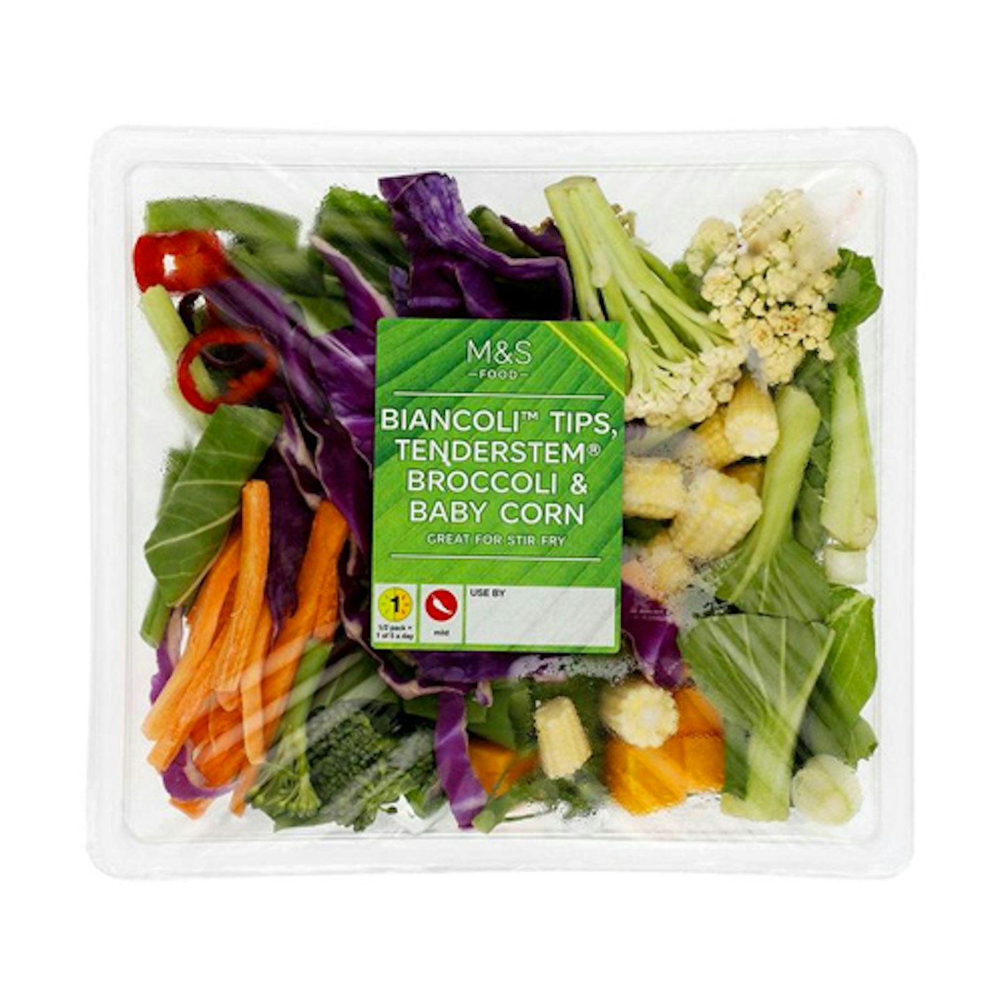 M&S Biancoli Tips, Tenderstem Broccoli & Baby Corn Stir Fry 220g