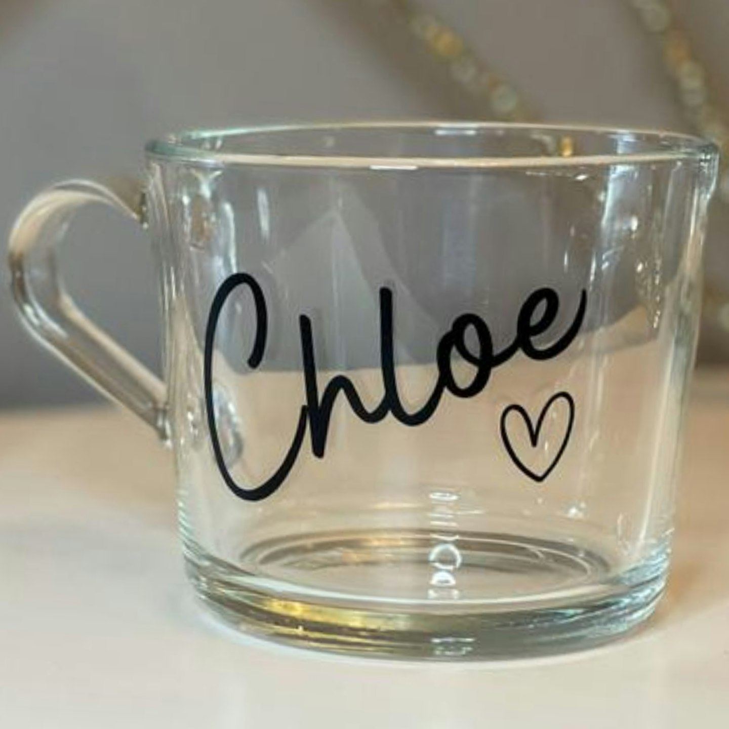 Molly-mae hague personalised glass coffee cup