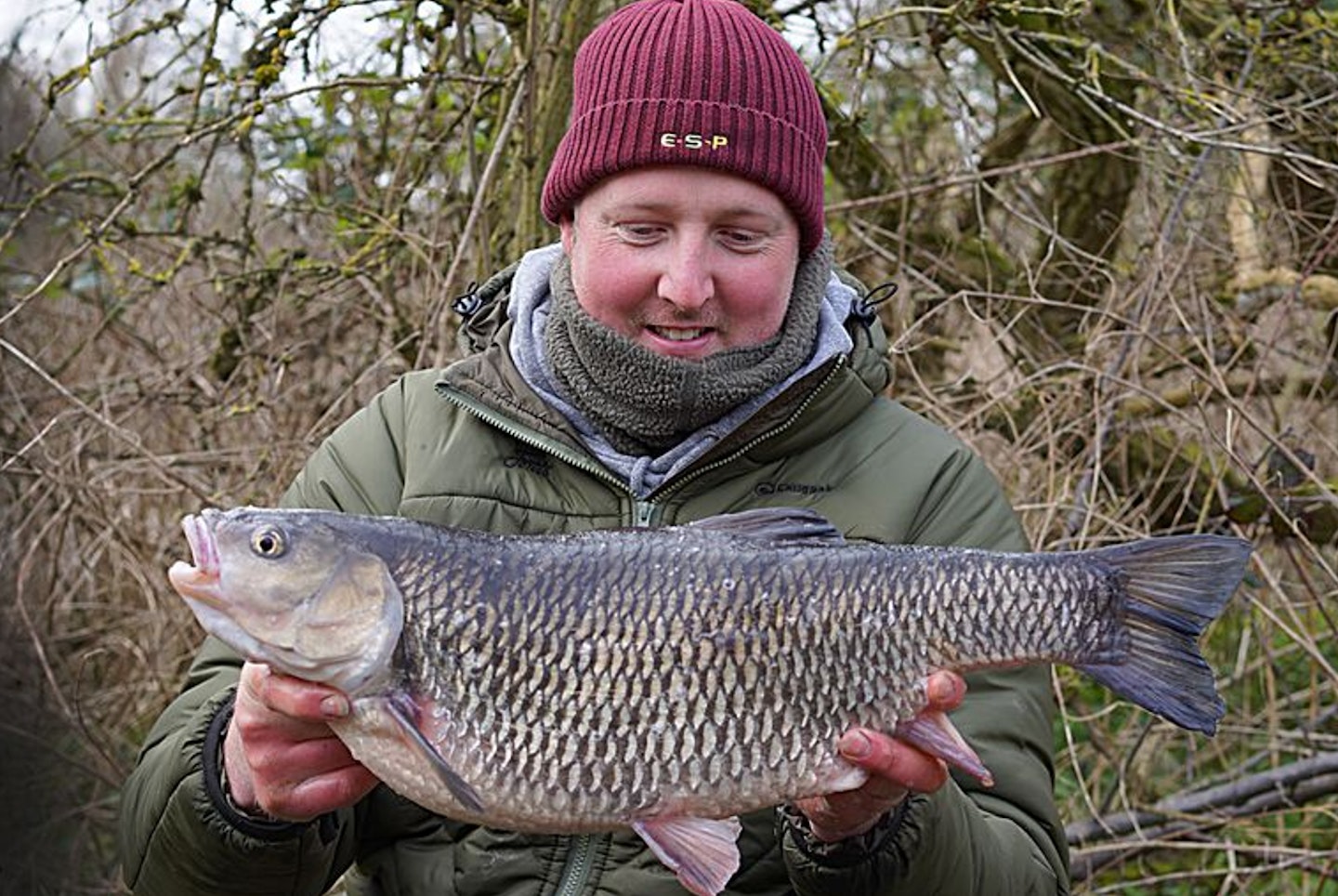 Simon Baker and his 8lb 6oz Lea chub