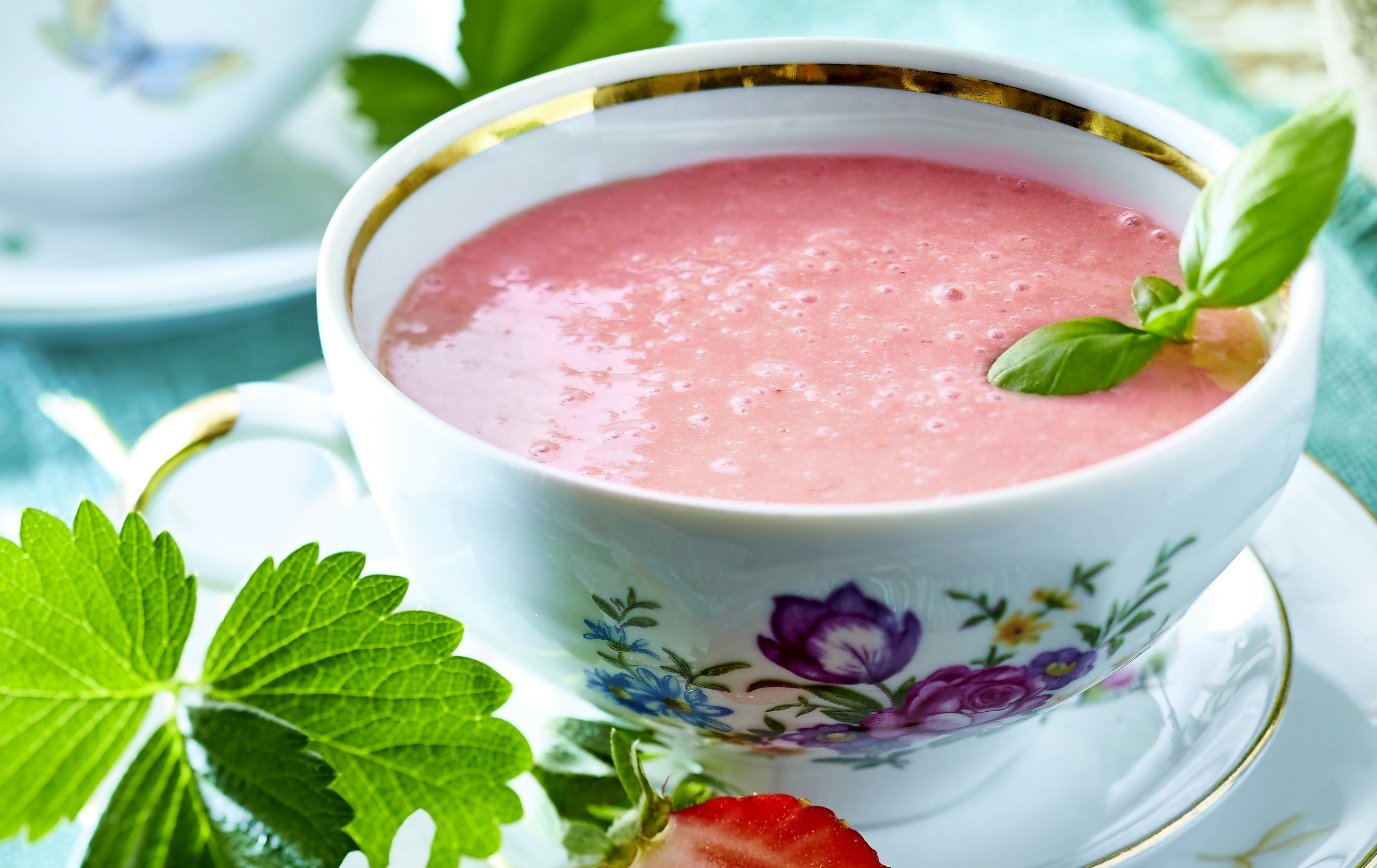 Chilled strawberry soup