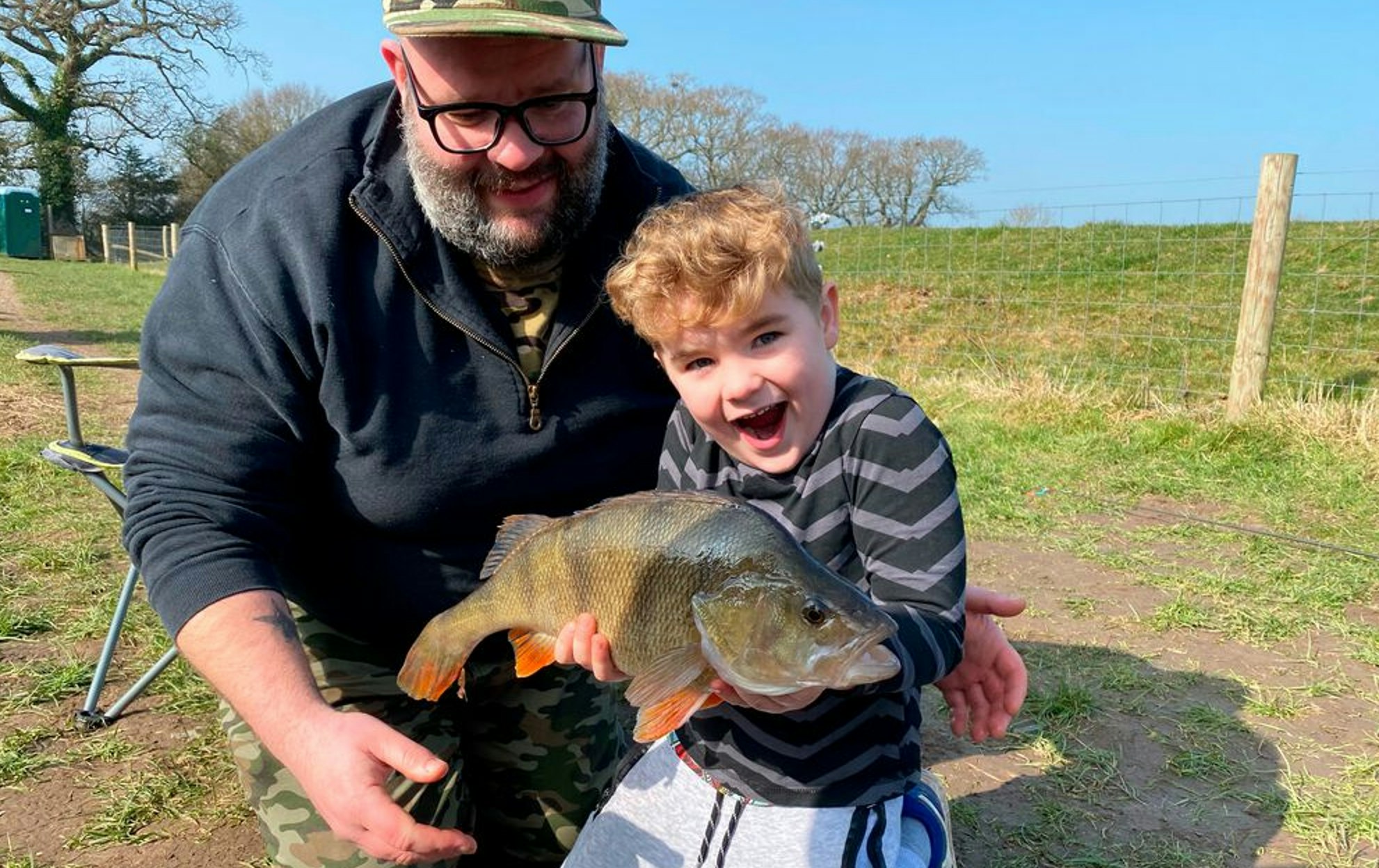 Colossal perch caught by a youngster