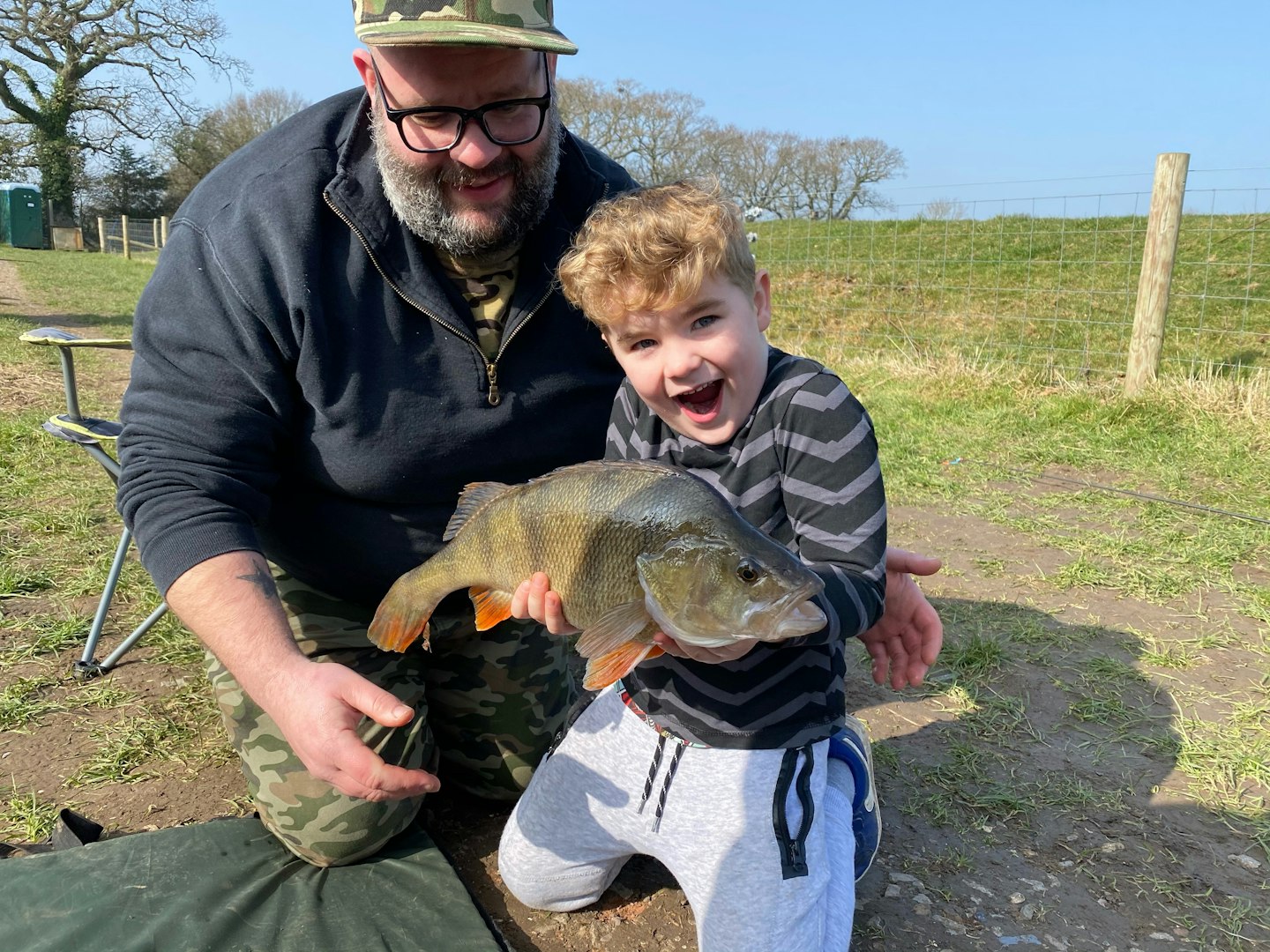 Stanley Jasper and his monster 4lb 9oz perch