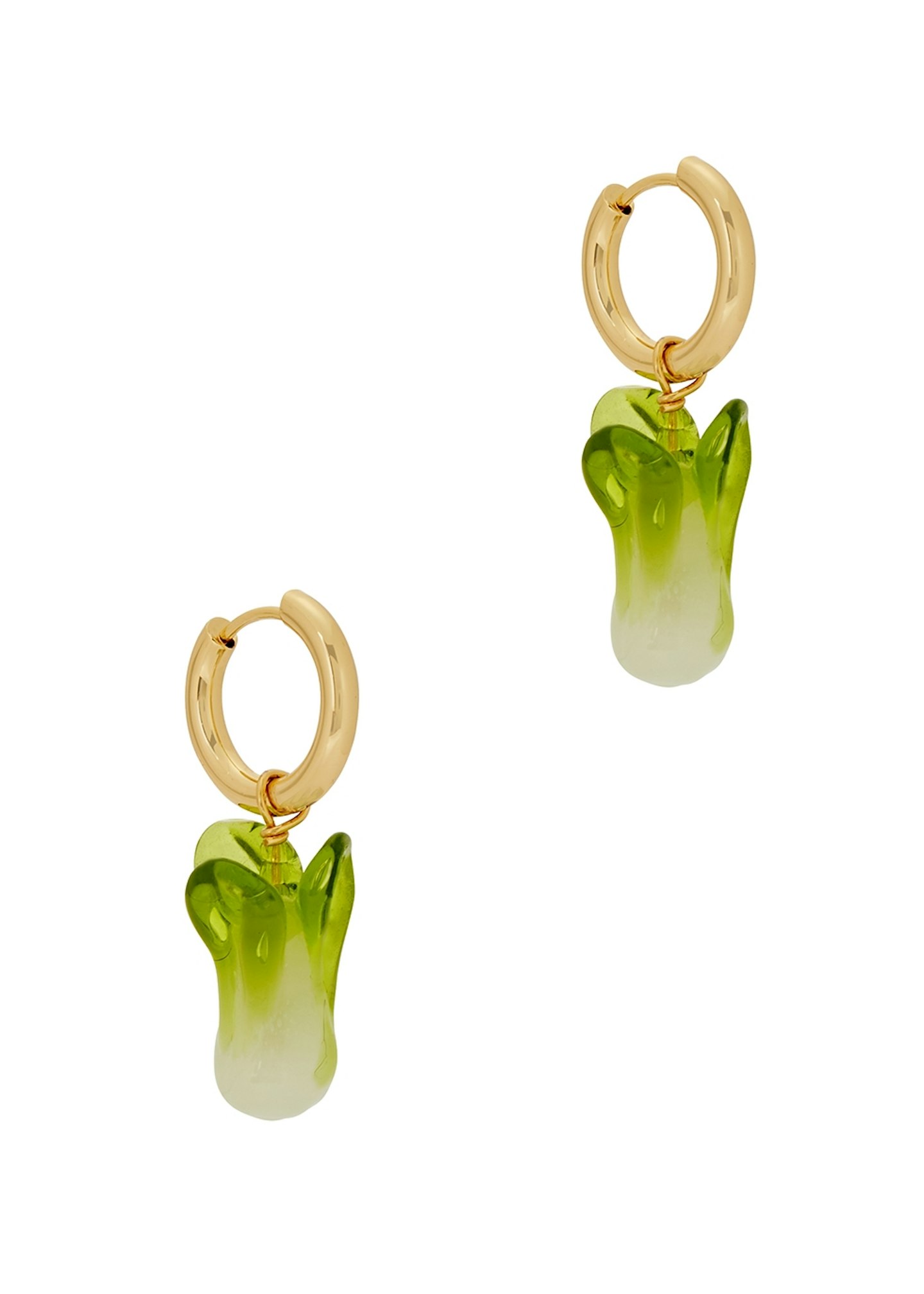 Sandralexandra, Pak Choi 18kt Gold-Plated Hoop Earrings, £65