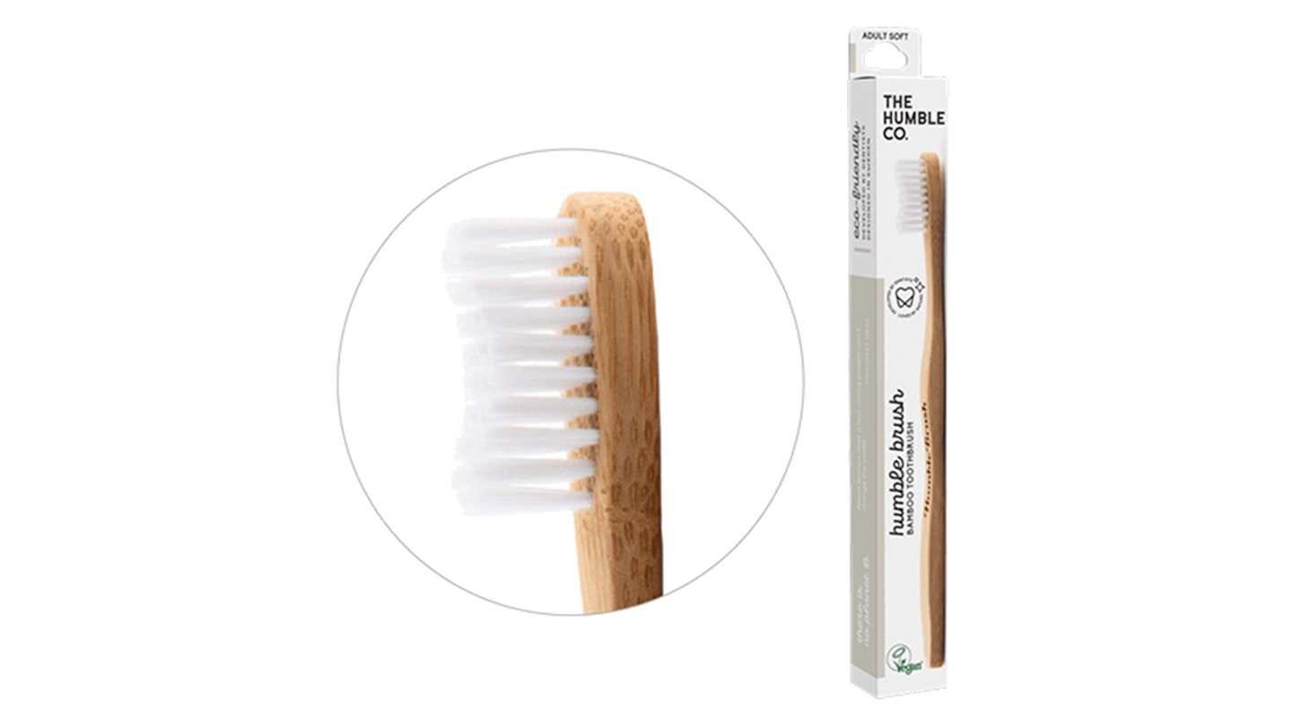 The Humble Co. Bamboo Toothbrush White | Medium Bristles | Biodegradable, Eco-Friendly, Vegan for Your Everyday Oral Care, Dentist Approved (1 Pack)
