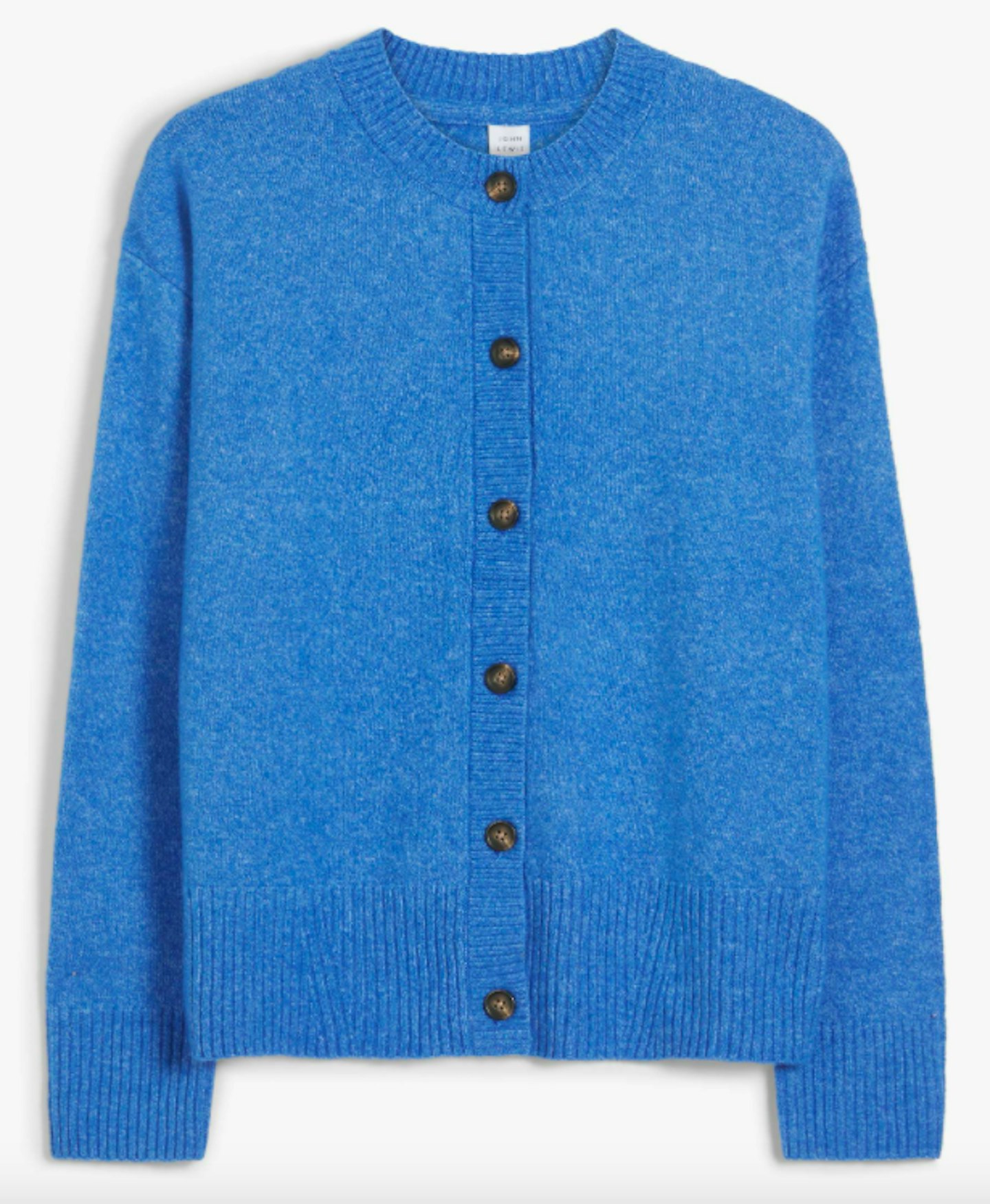 John Lewis & Partners, Cosy Yarn Crew-Neck Cardigan, £28
