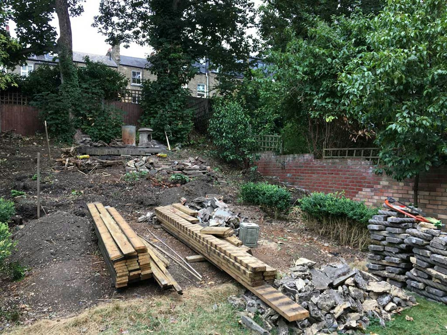 Benn's sloping garden before the transformation