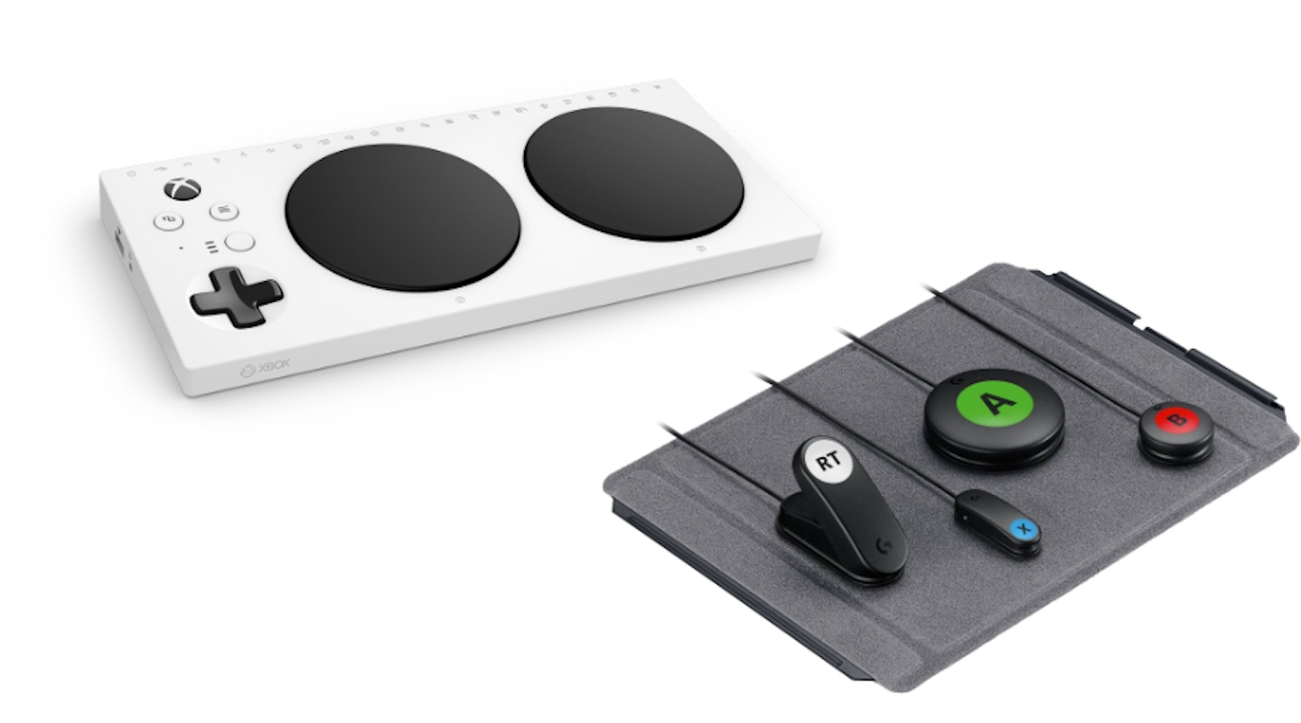 The best accessible controller for PC and Xbox: Microsoft Xbox Adaptive Controller & Logitech Adaptive Gaming Kit 