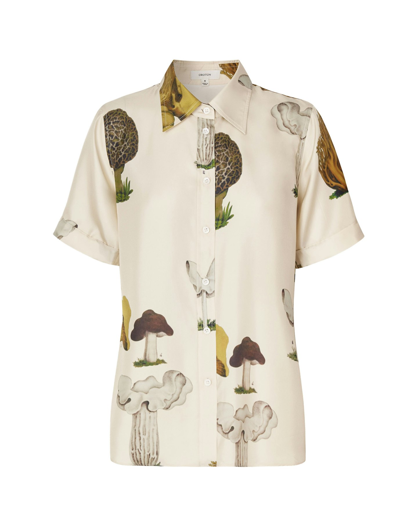 Oroton, Mushroom-Print Silk Shirt, £329