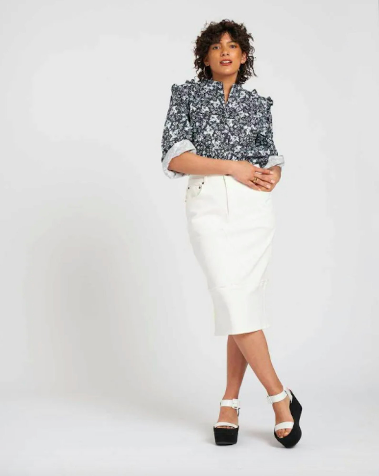Patchwork Denim Skirt, £110.99