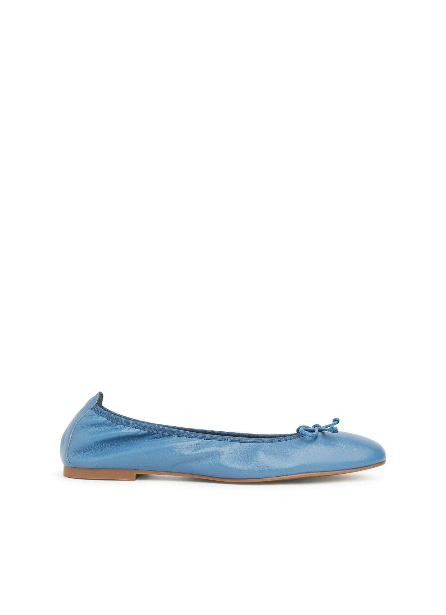 LK Bennett, Trilly Blue Leather Ballerina Pumps, £76