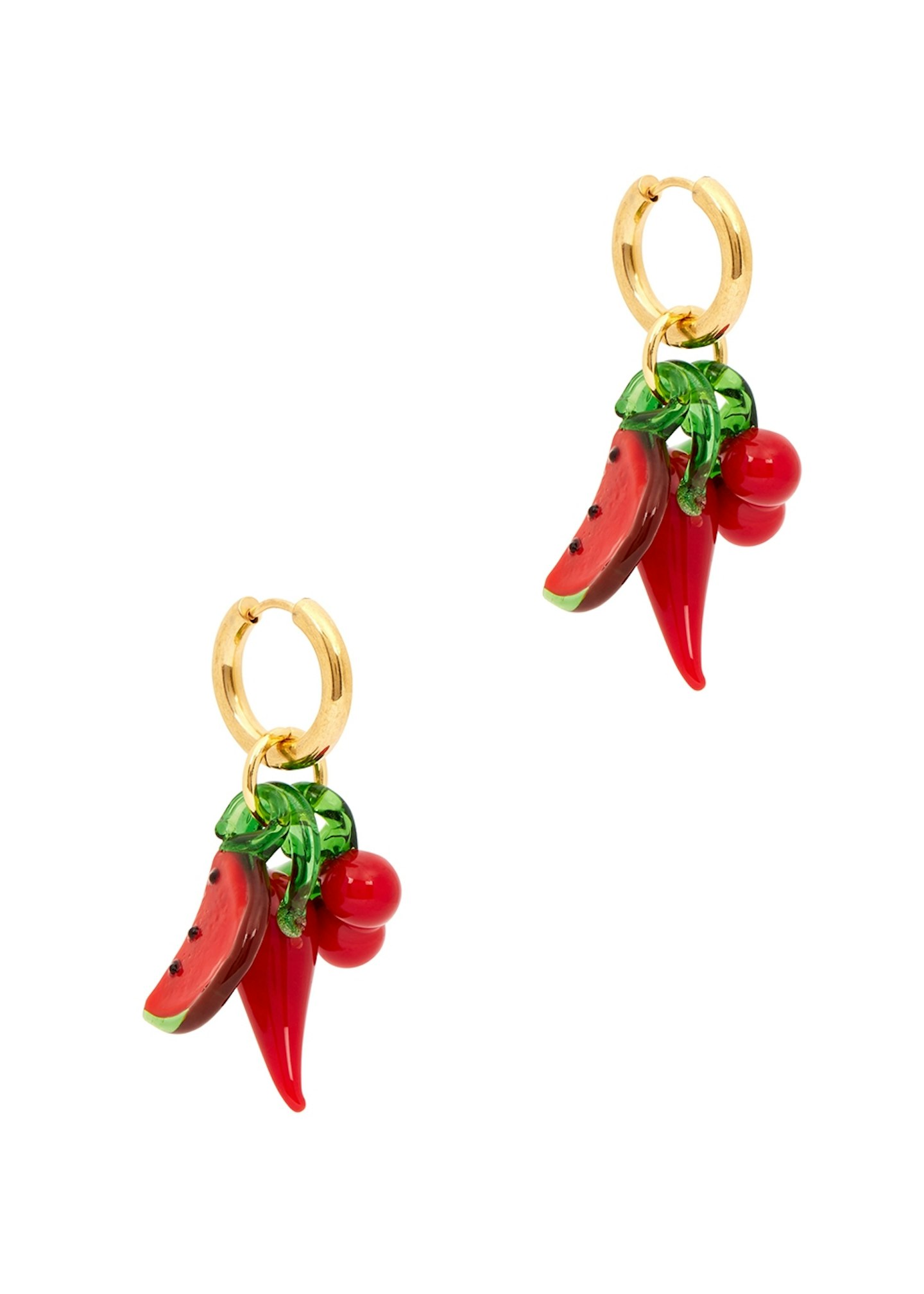 Sandralexandra, Triple Grocery Gold-Tone Hoop Earrings, £65
