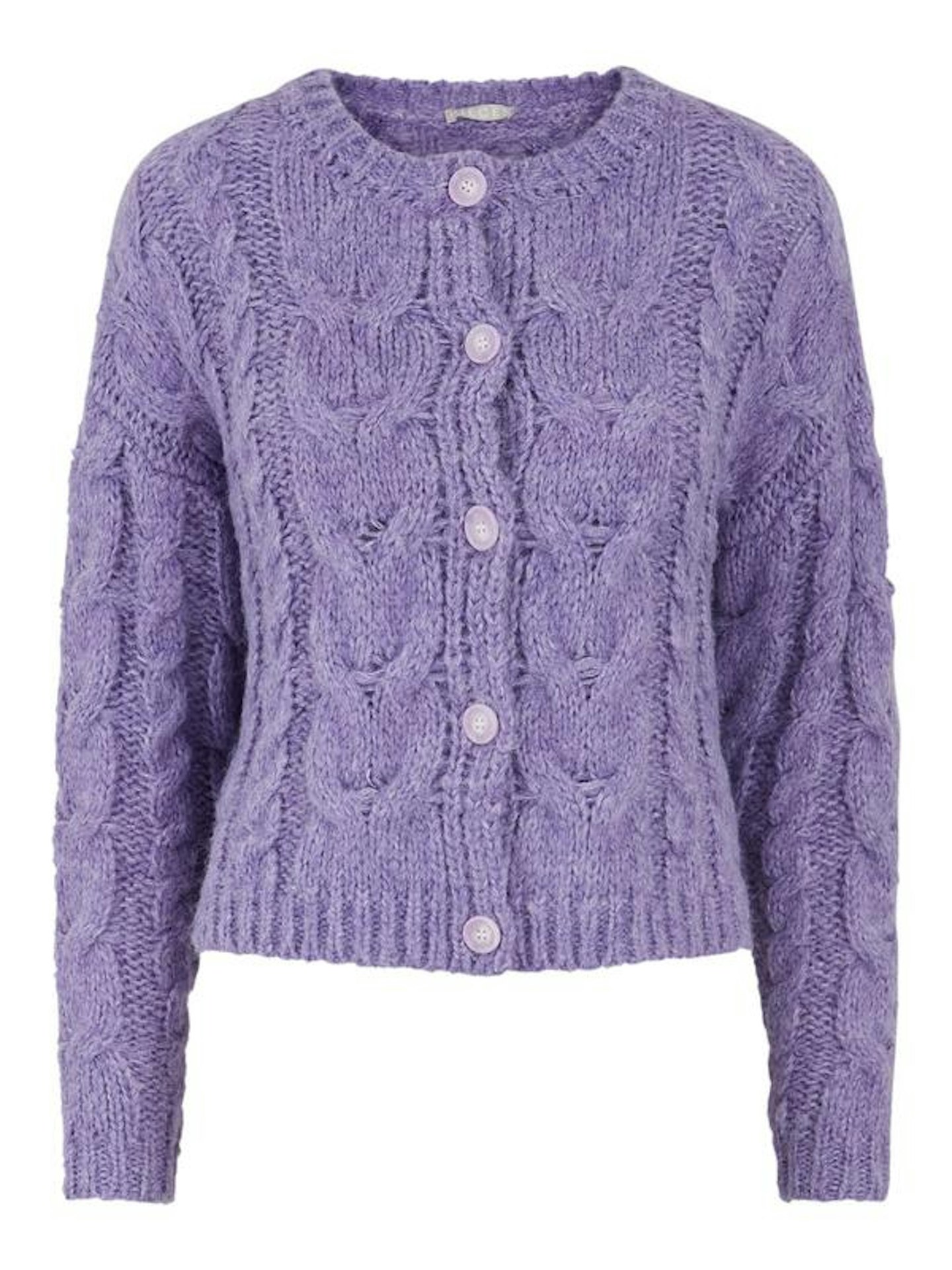 Iris & Violet, Knitted Purple Cardigan, £38