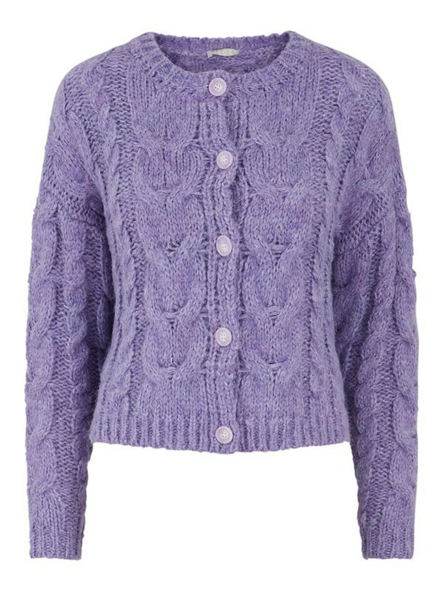 Iris & Violet, Knitted Purple Cardigan, £38