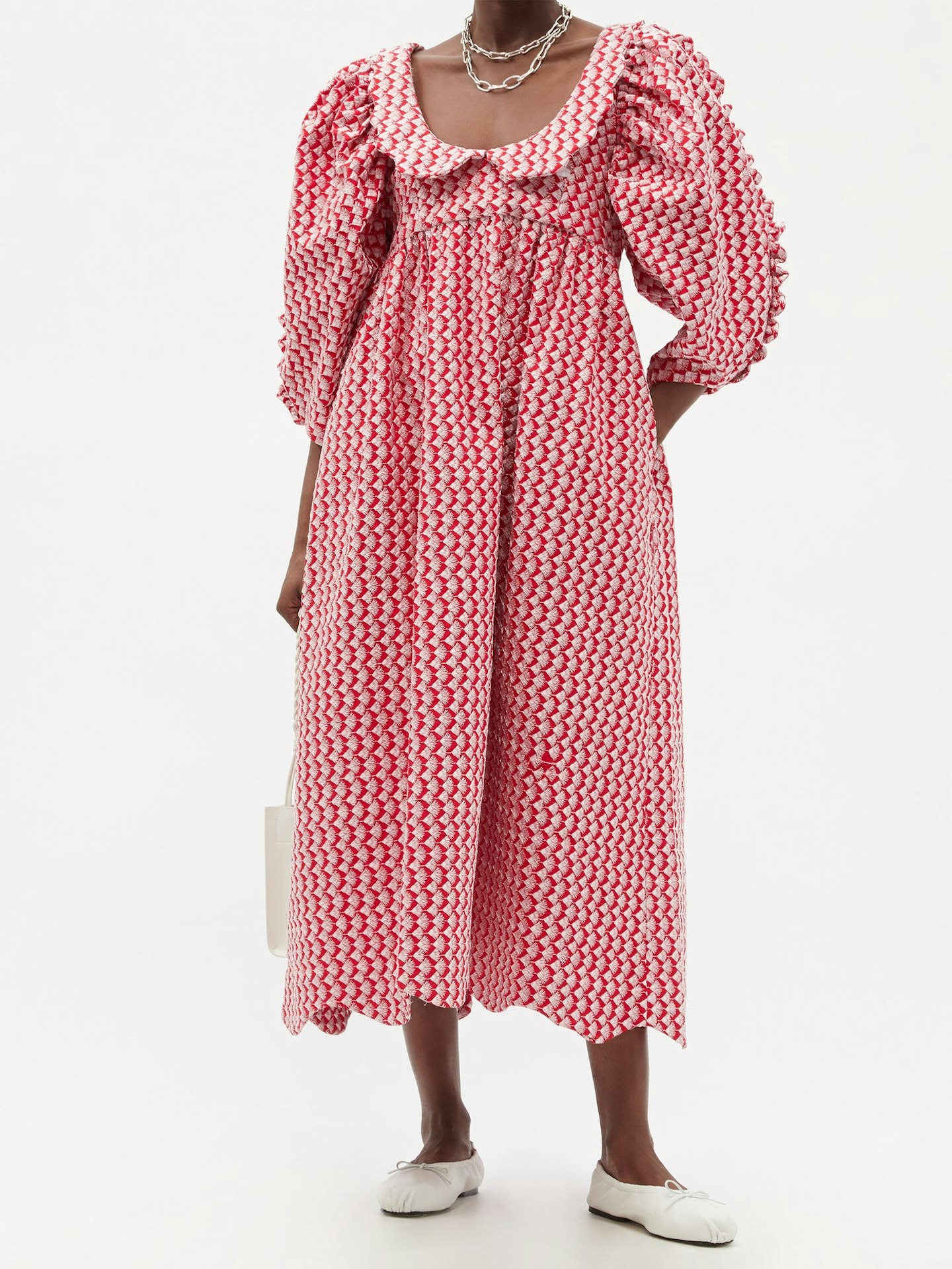 Kika Vargas, Embroidered Cotton-Blend Midi Dress, £865