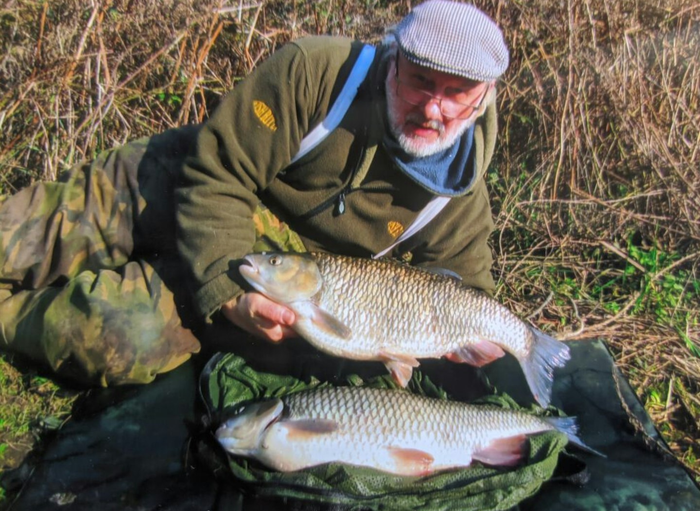 Pete Cranstoun and his brace of 7lb-plus chub