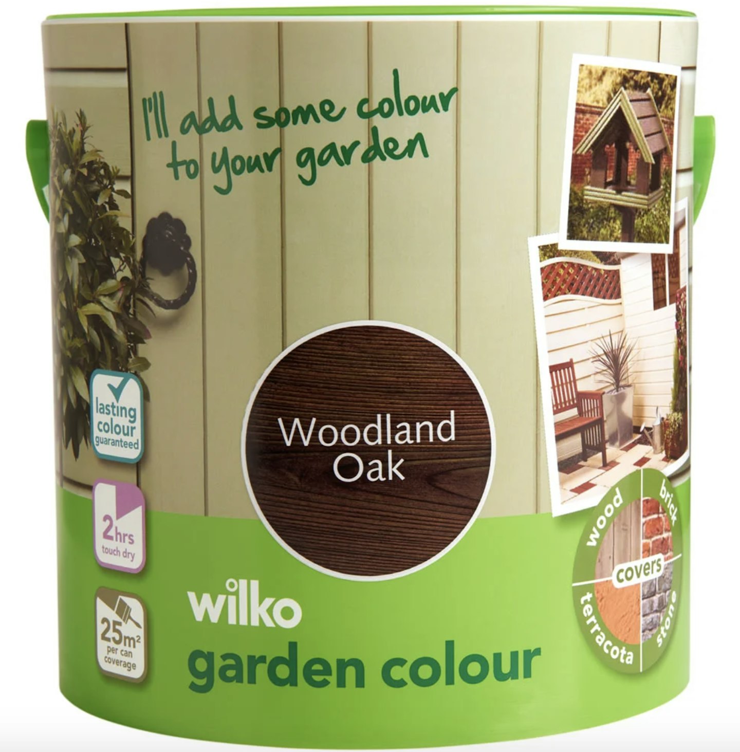 Wilko Garden Colour Woodland Oak Exterior Paint 1L