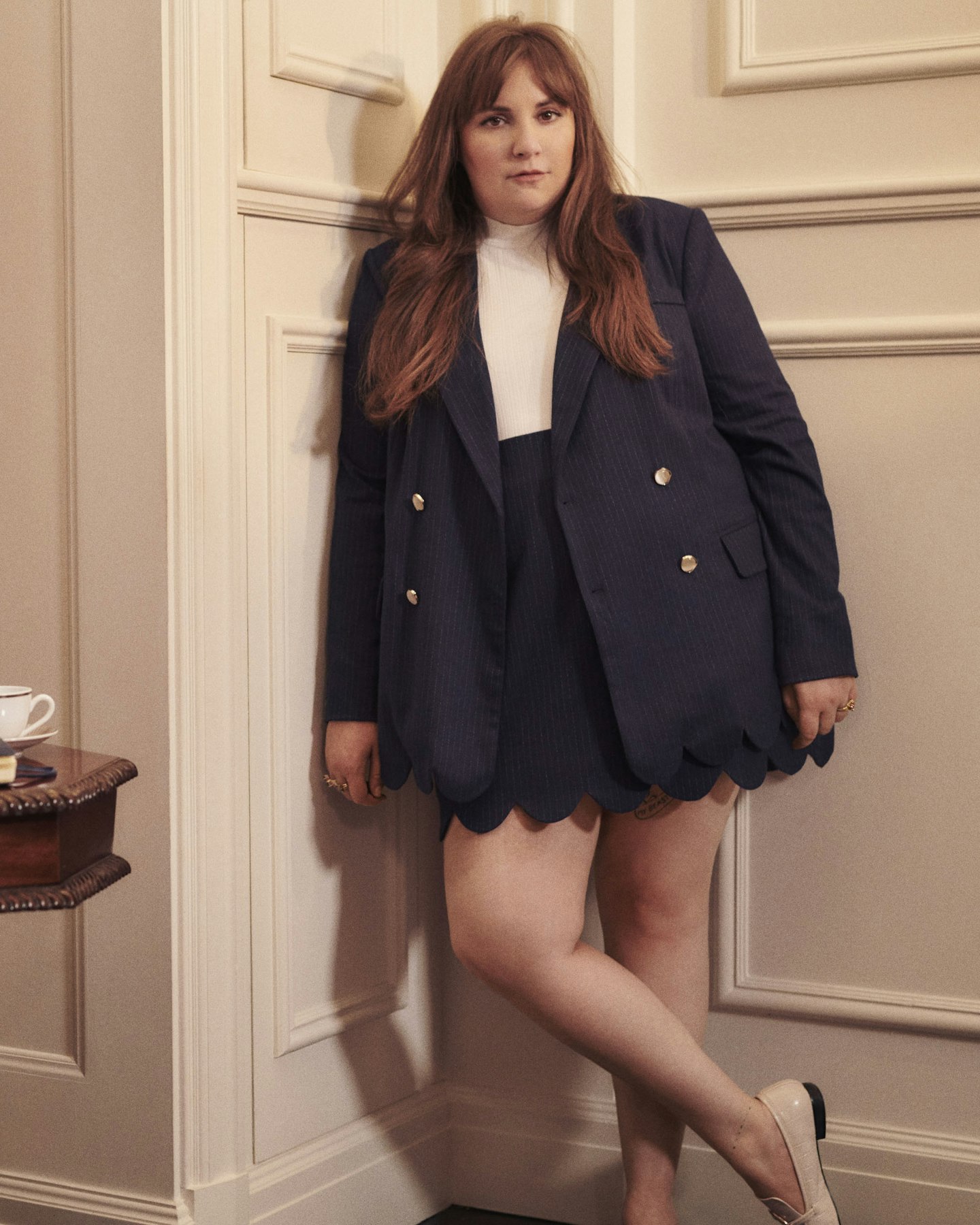 Lena Dunham in her collection for 11 Honoré