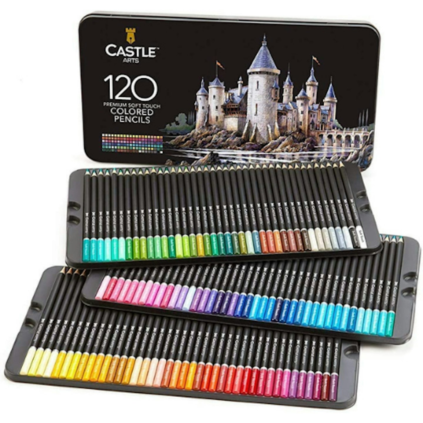 Castle Art Supplies 120 Colouring Pencils Set for Adults