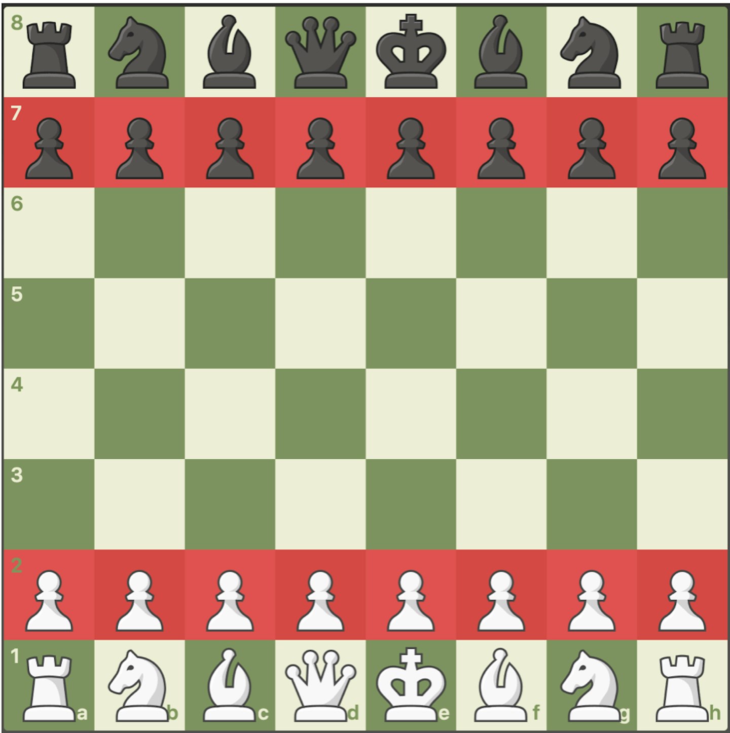 Chess Board Set Up Diagram 
