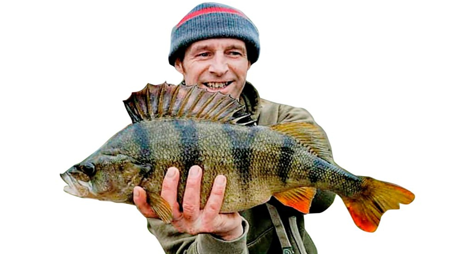 Paul Kennedy and his 4lb 3oz Ribble perch