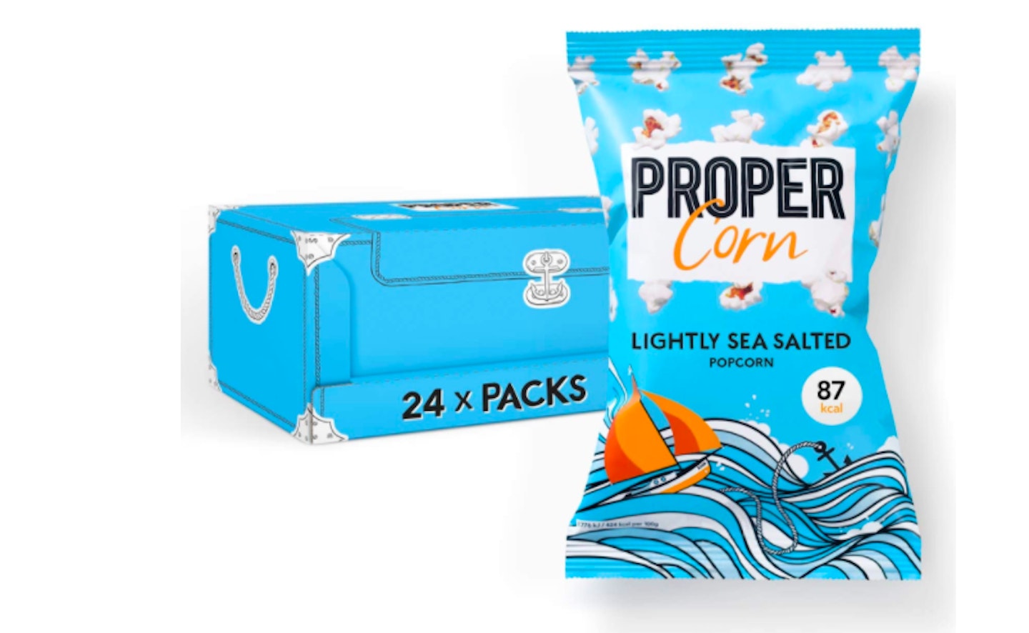 PROPERCORN Lightly Sea Salted Popcorn(Pack of 24)