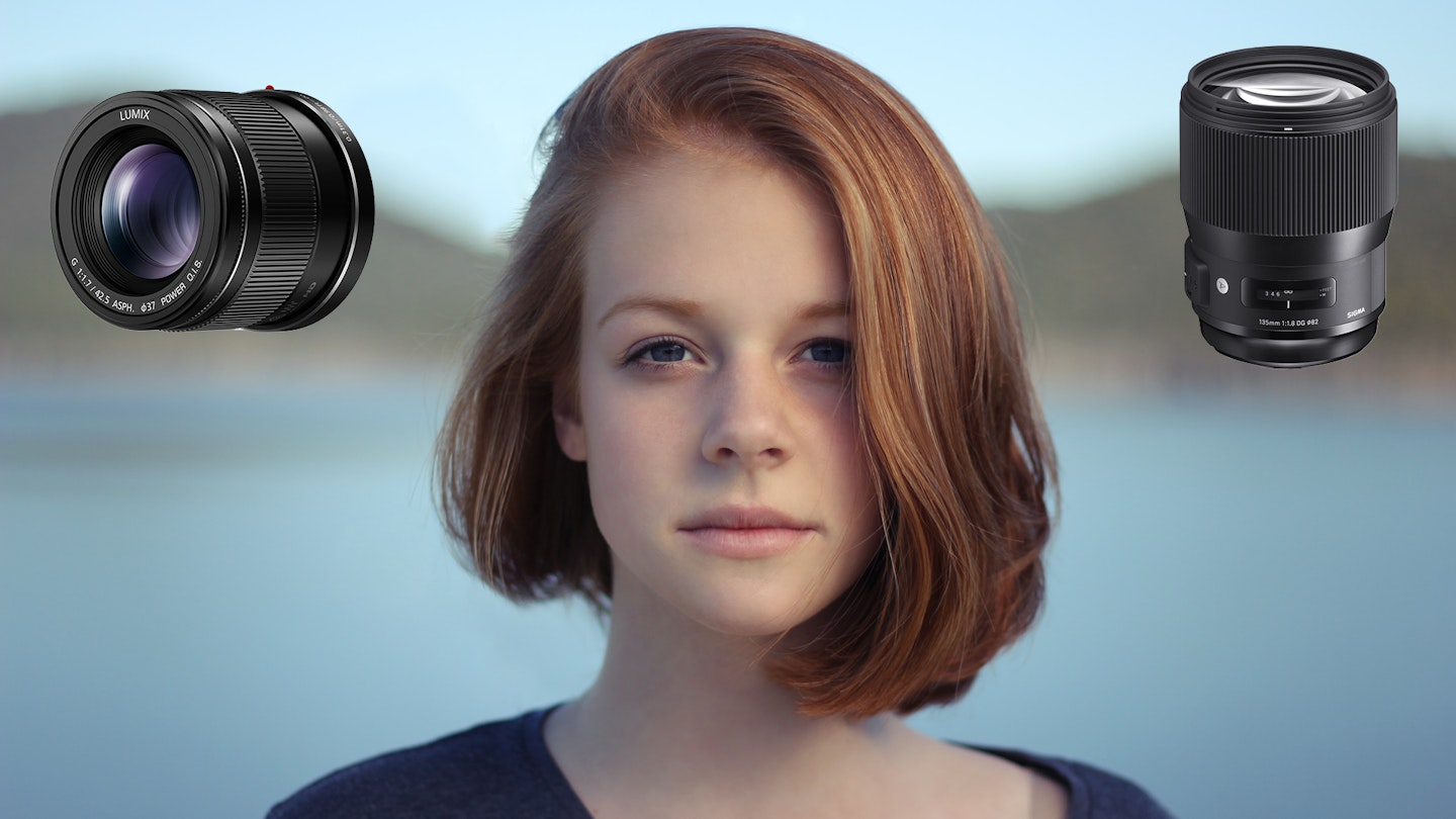Best lenses for portraits placed either side of a female headshot