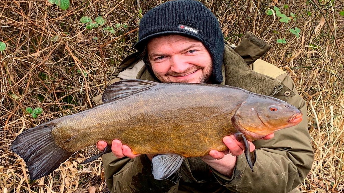 James Lafferty and part of his 100lb-plus tench catch