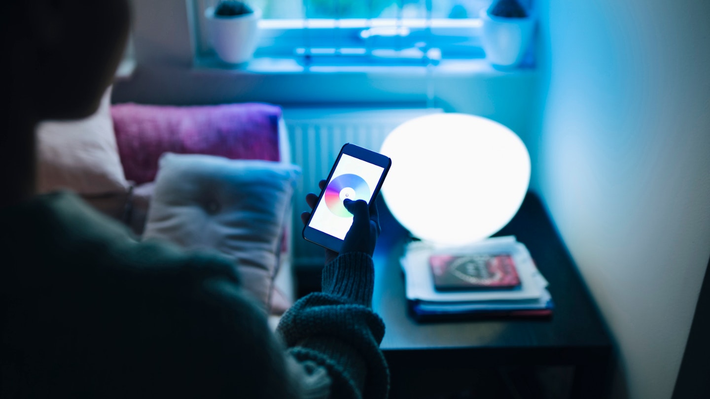 Smart light in use from smartphone