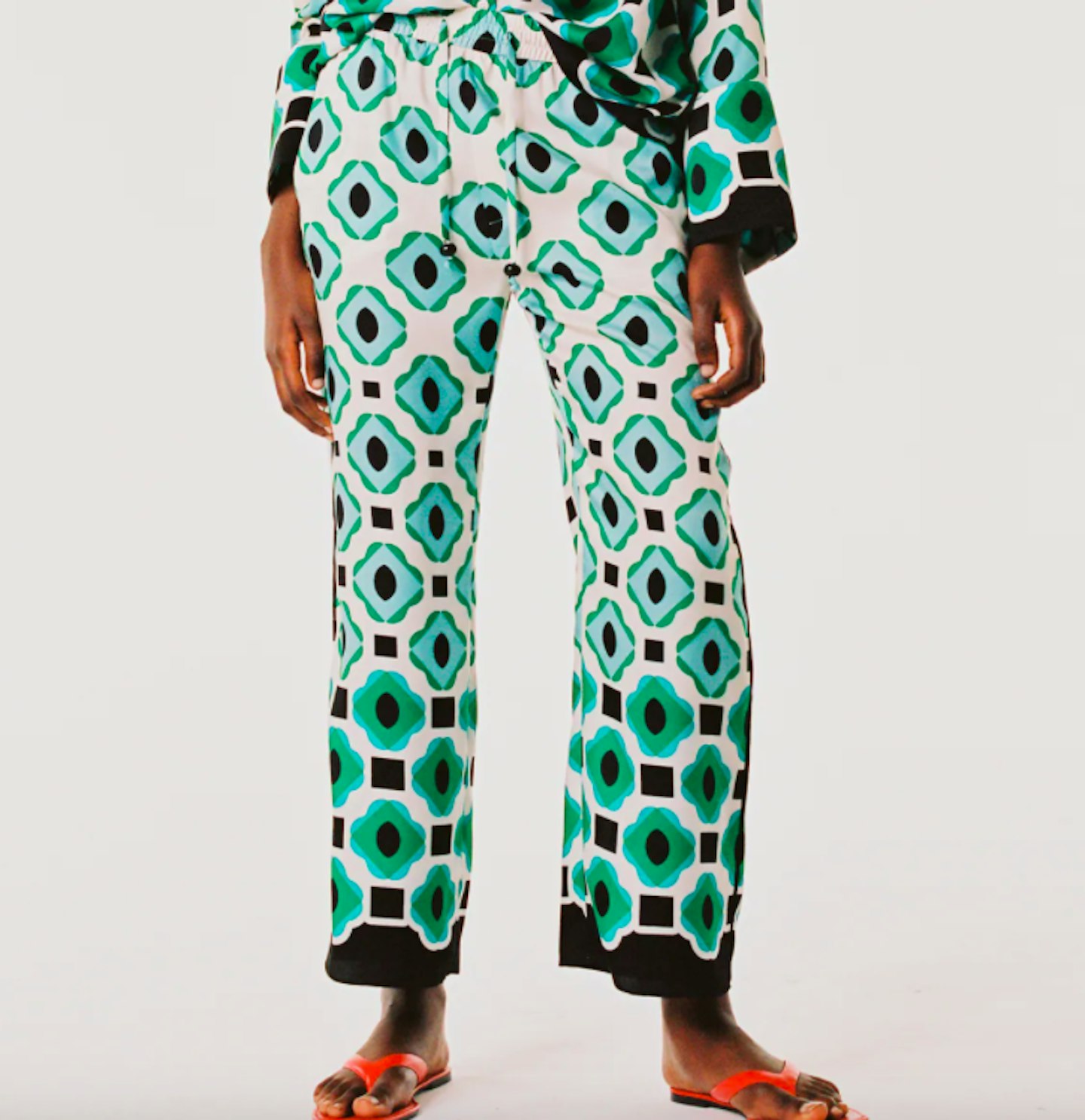 Zara, Geometric Print Trousers, £49.99