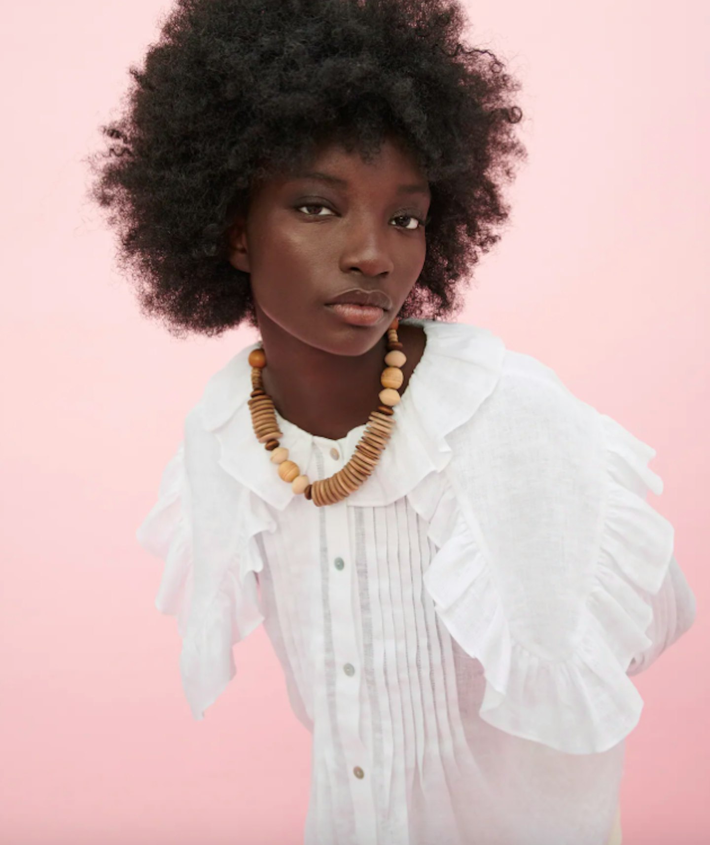 Zara, Linen Blouse With Peter Pan Collar, £49.99