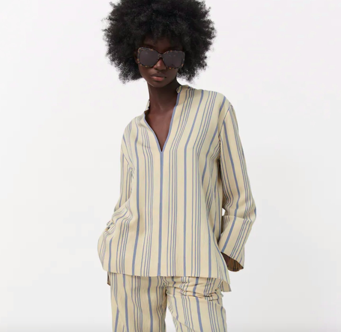 Zara, Striped Flowing Blouse, £29.99