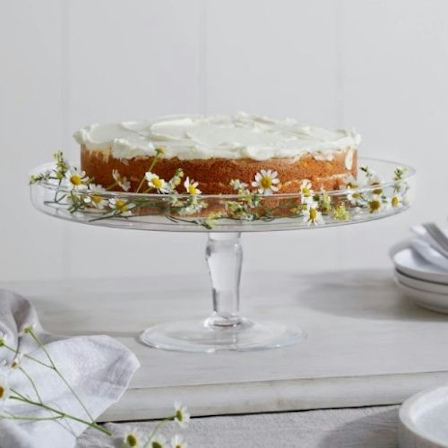 The White Company Glass Cake Stand