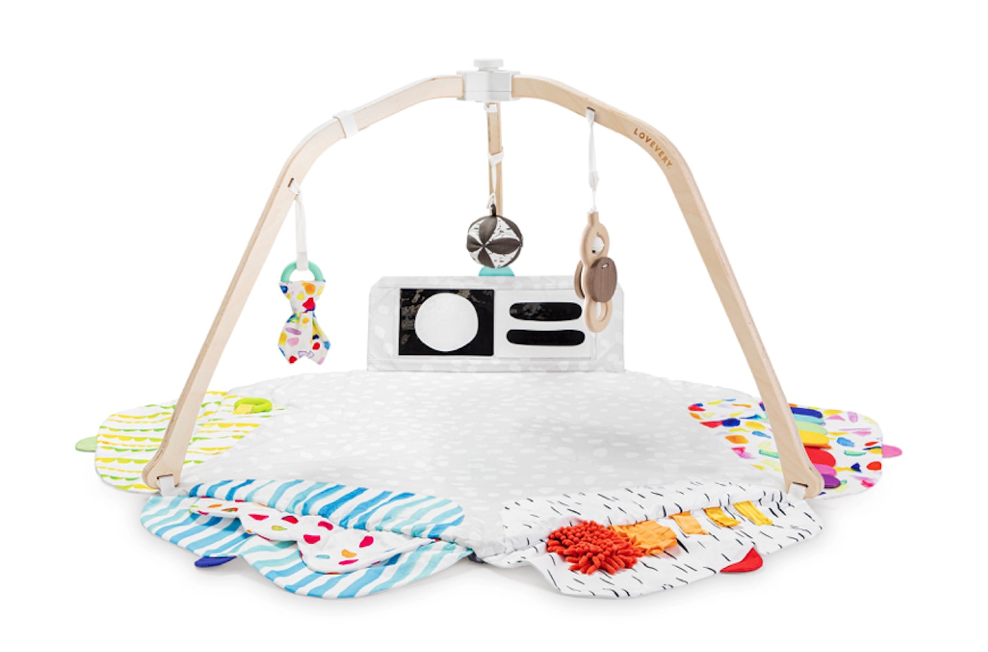 The Lovevery Play Gym can be used from newborn
