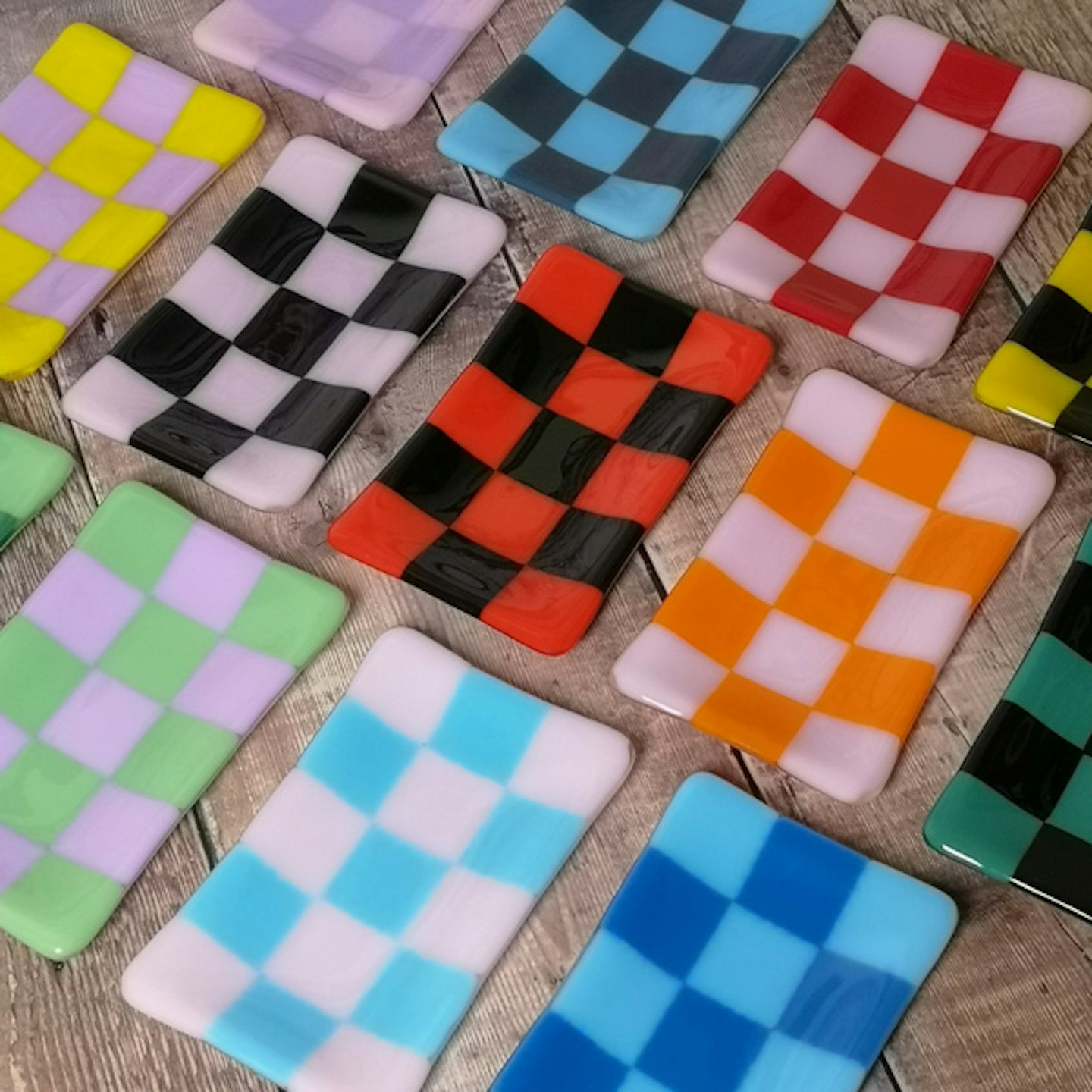 David Perry, Chequered 2-Colour Dishes, £20