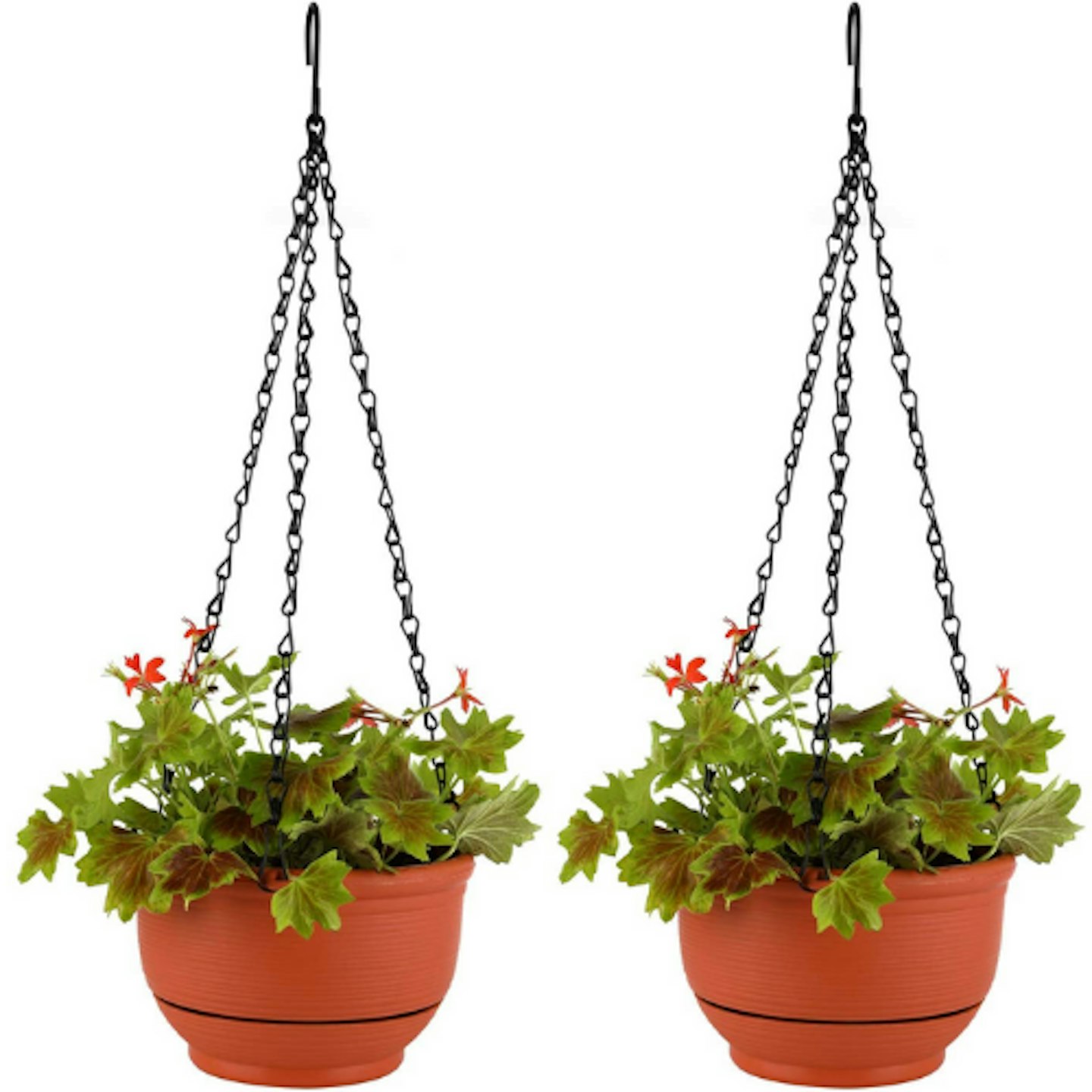 T4U Plastic Hanging Planter Self Watering Basket with Detachable Base