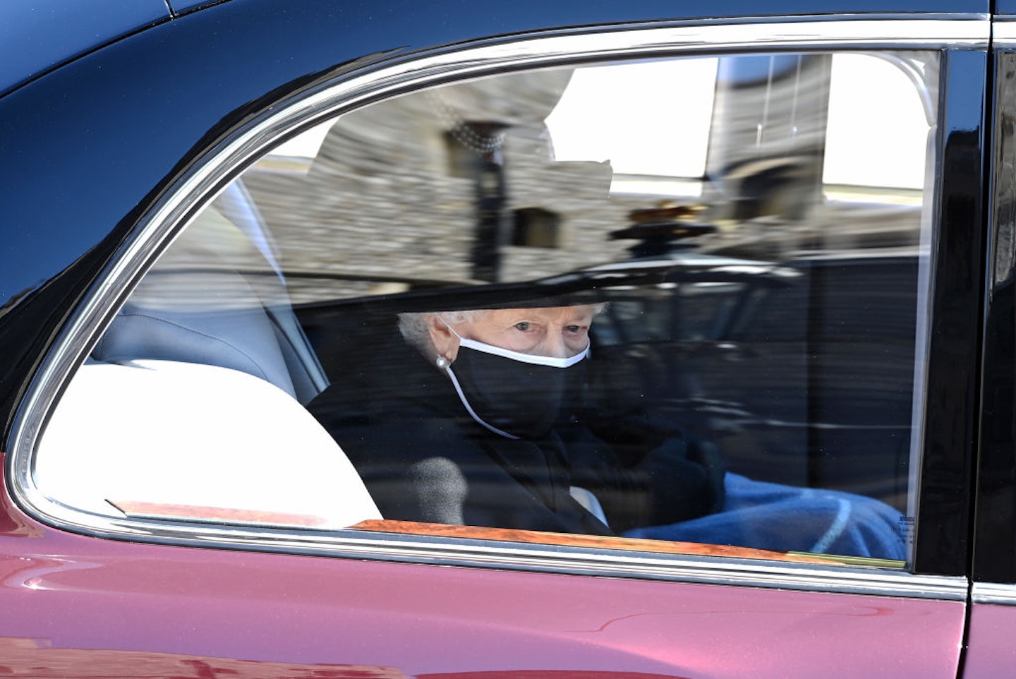 The Queen arrives at Prince Philip's funeral