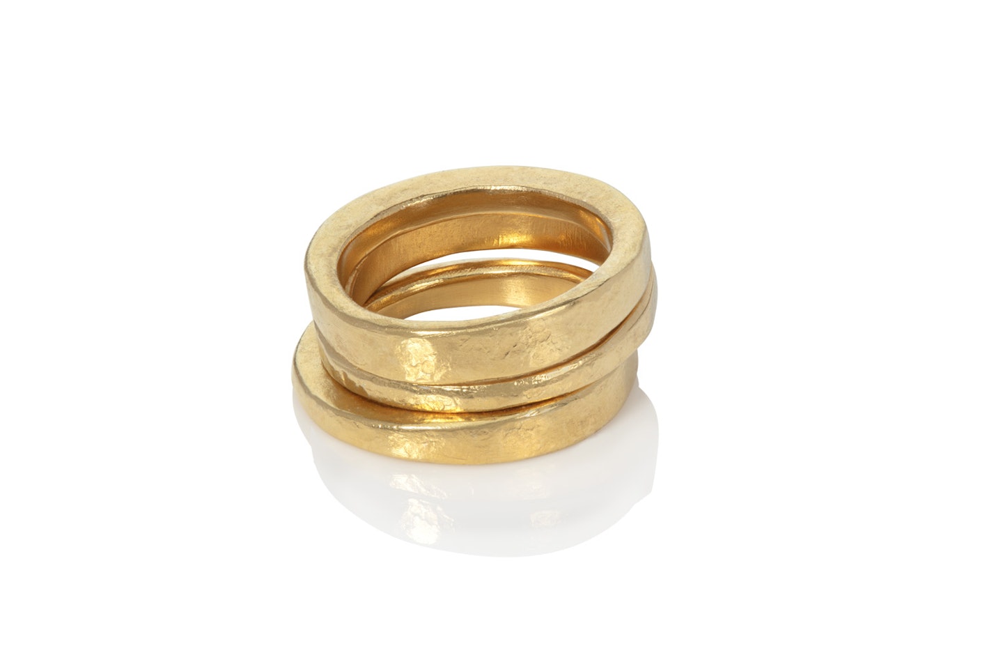 Kitty Joyas, Solid Stacked Ring in Gold Vermeil, £249