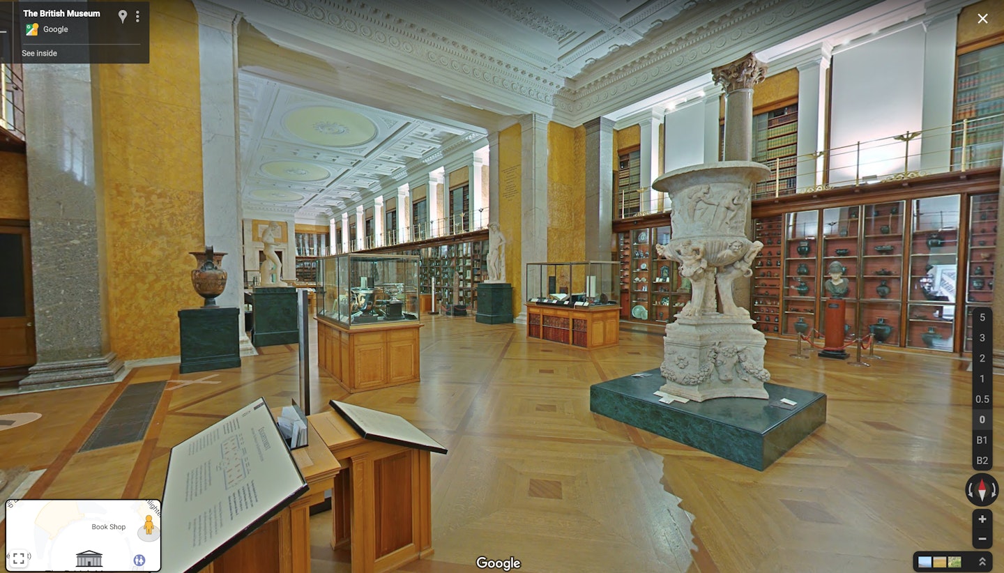 King's library British Museum with The Piranesi Vase in view