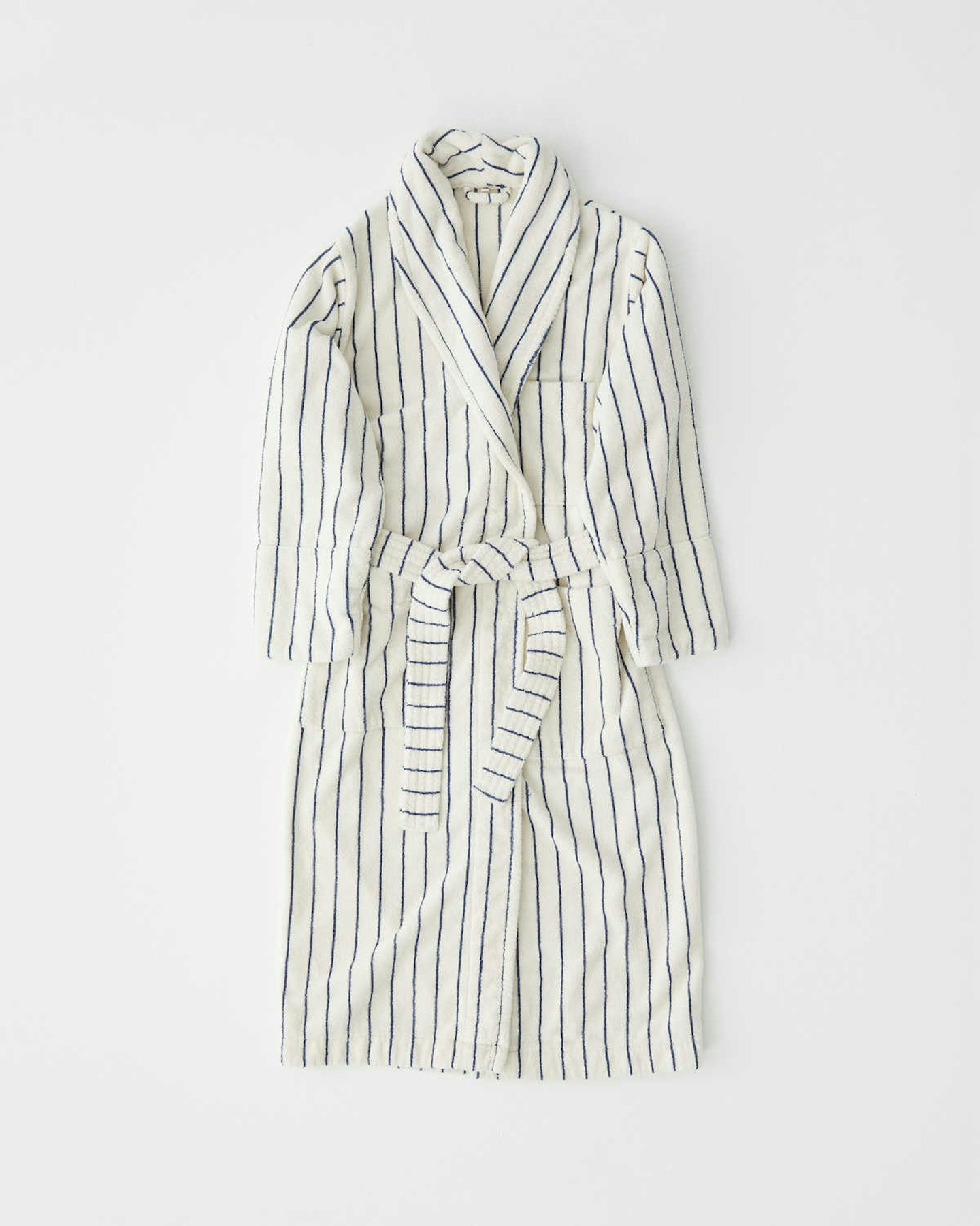 Tekla, Classic Bathrobe in Carmel Stripe, £169