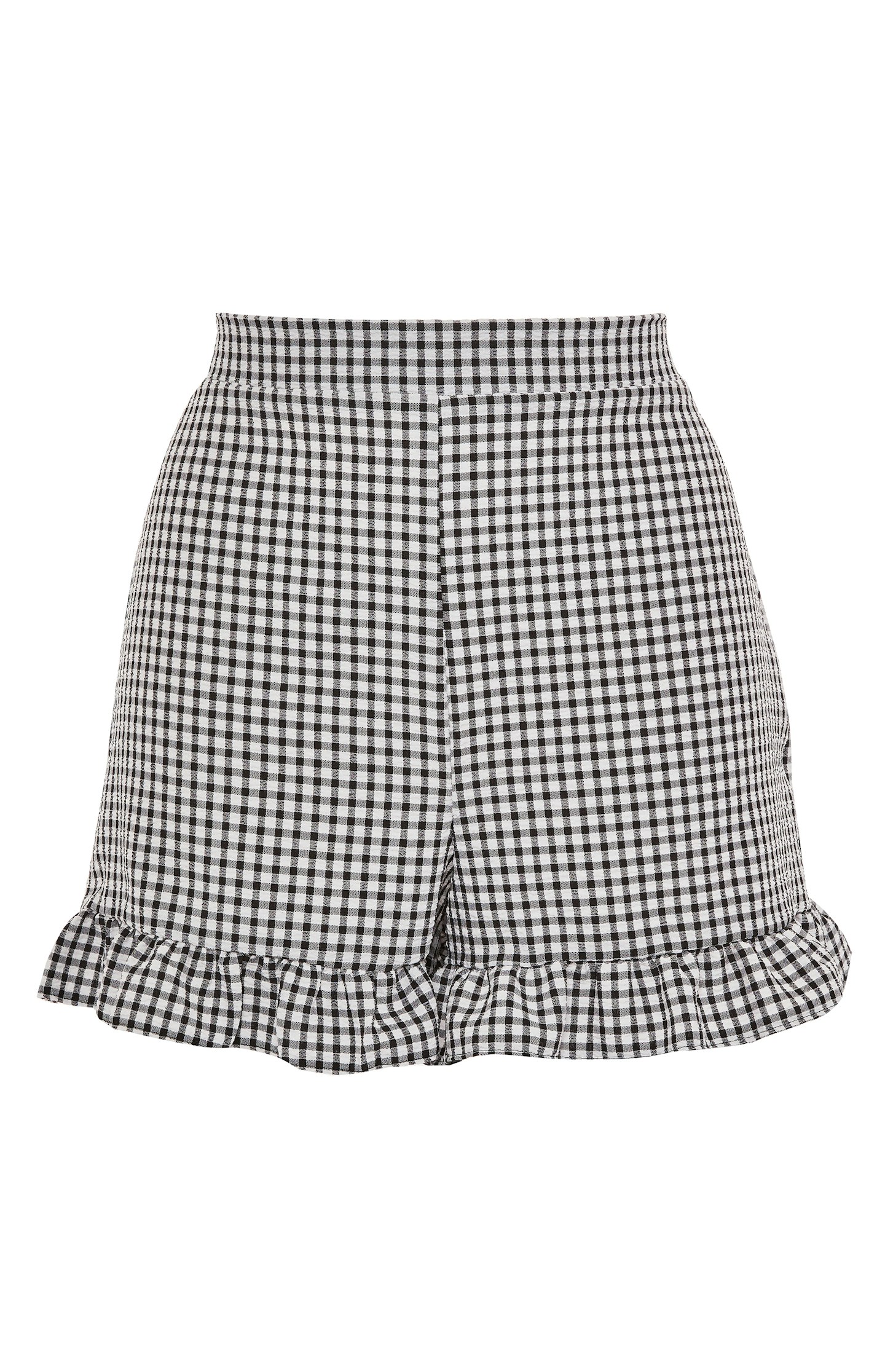 Primark, Black Check Frill Hem Shorts, £8