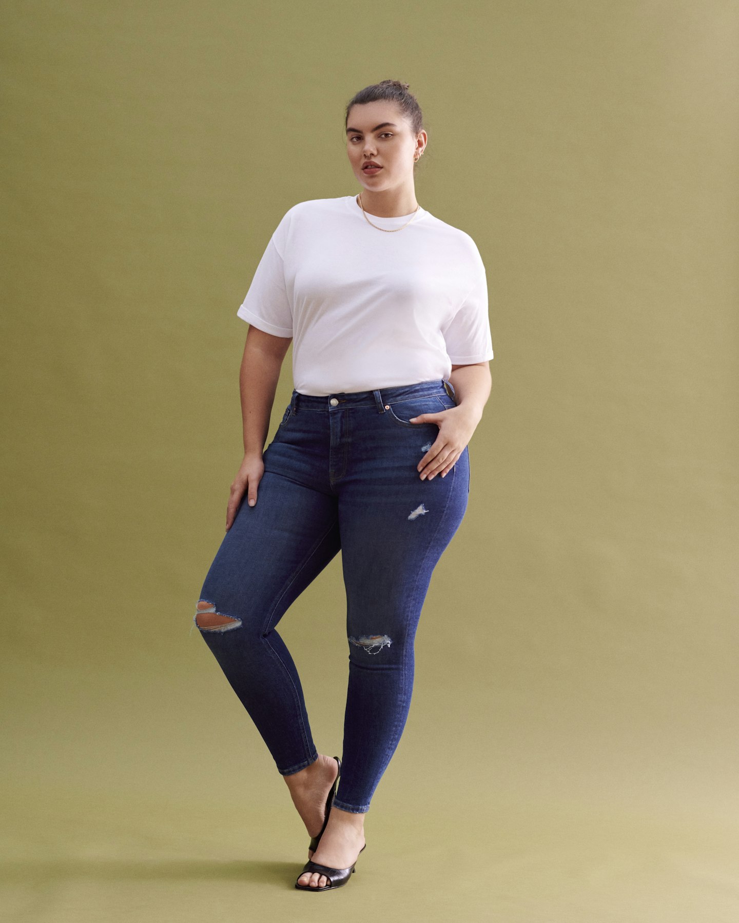 Primark, Sustainable Cotton Ripped Skinny Jeans, £13