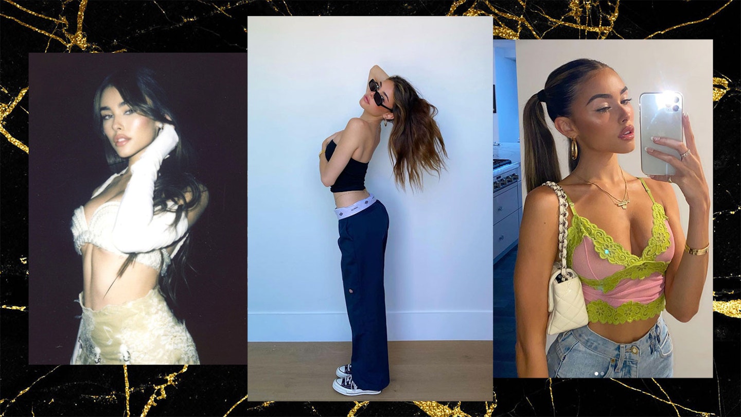 Madison Beer hero image, pictures from her instagram of various outfits