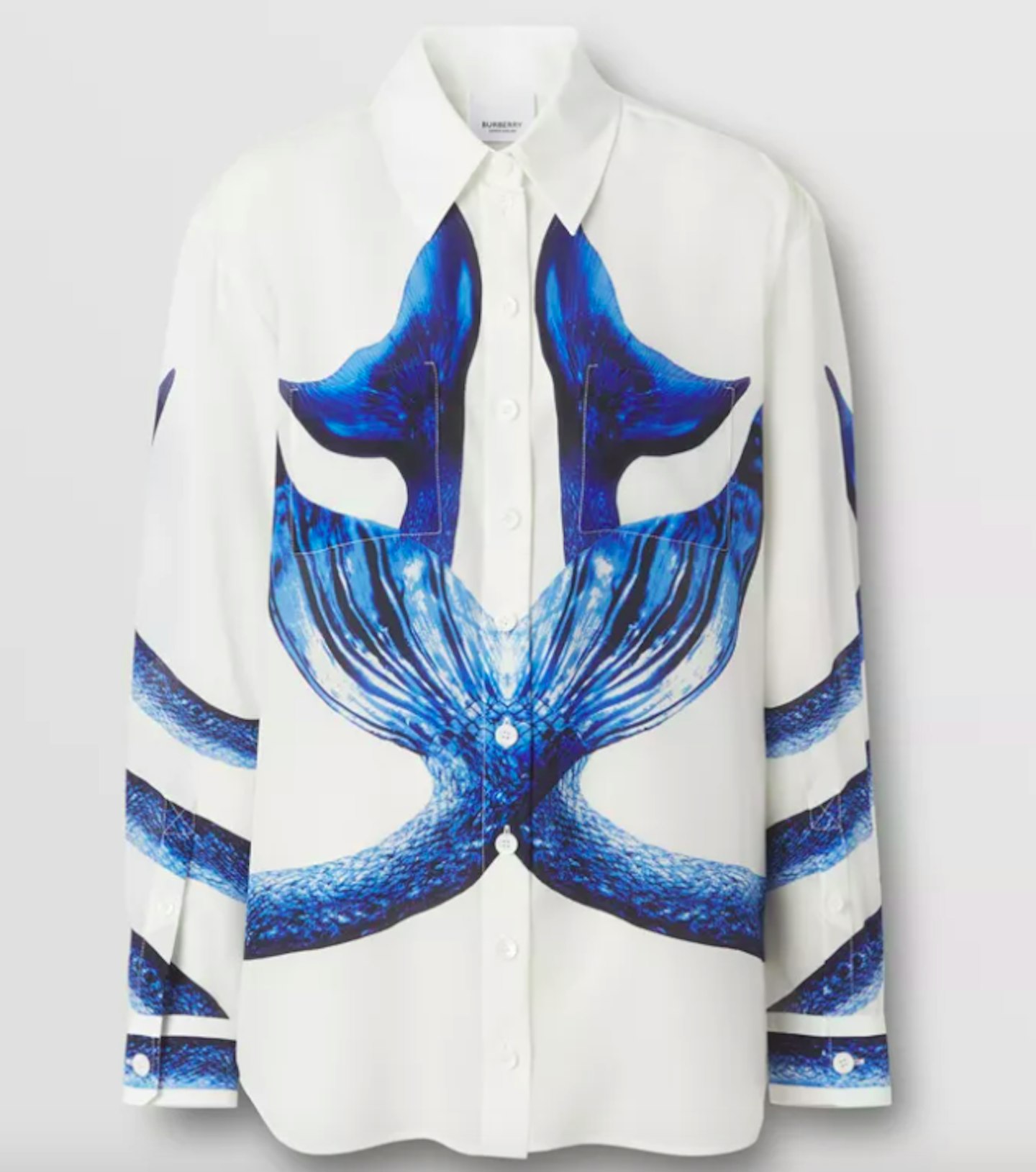 Burberry, Mermaid Tail Print Silk Blouse, £950